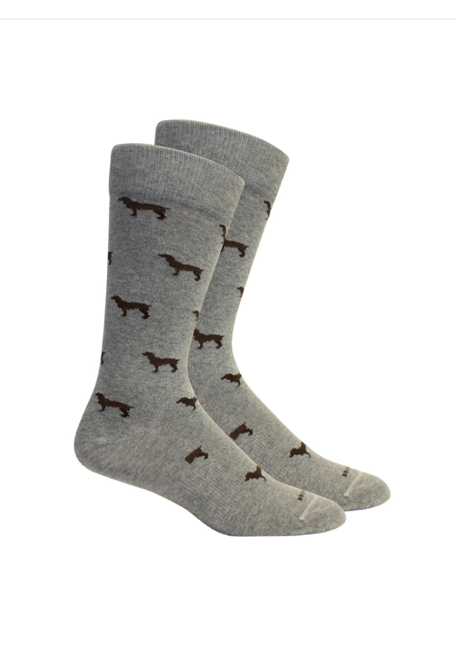 Brown Dog Socks -Beau LT Grey Heather