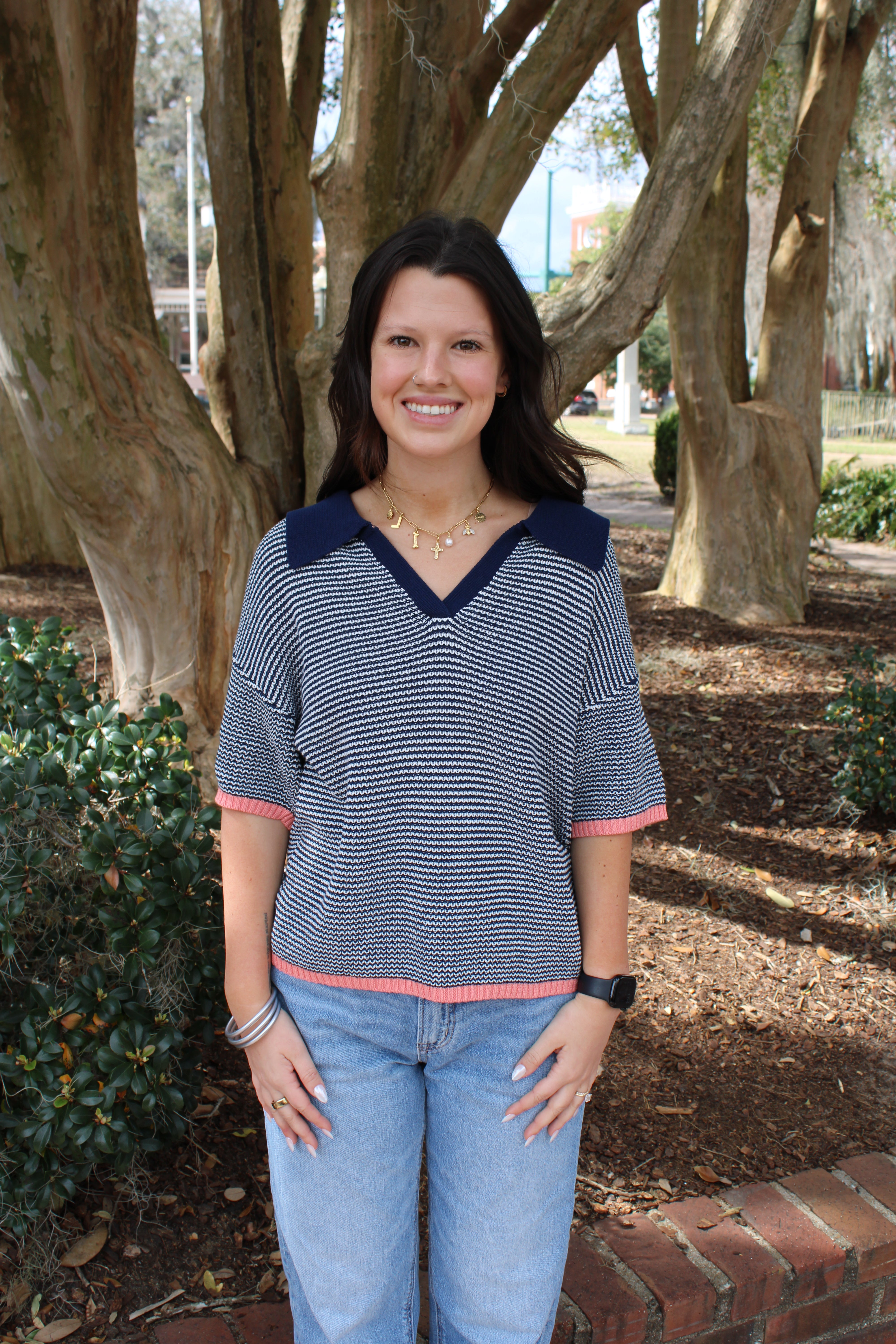 Carly Knit Top (Navy)