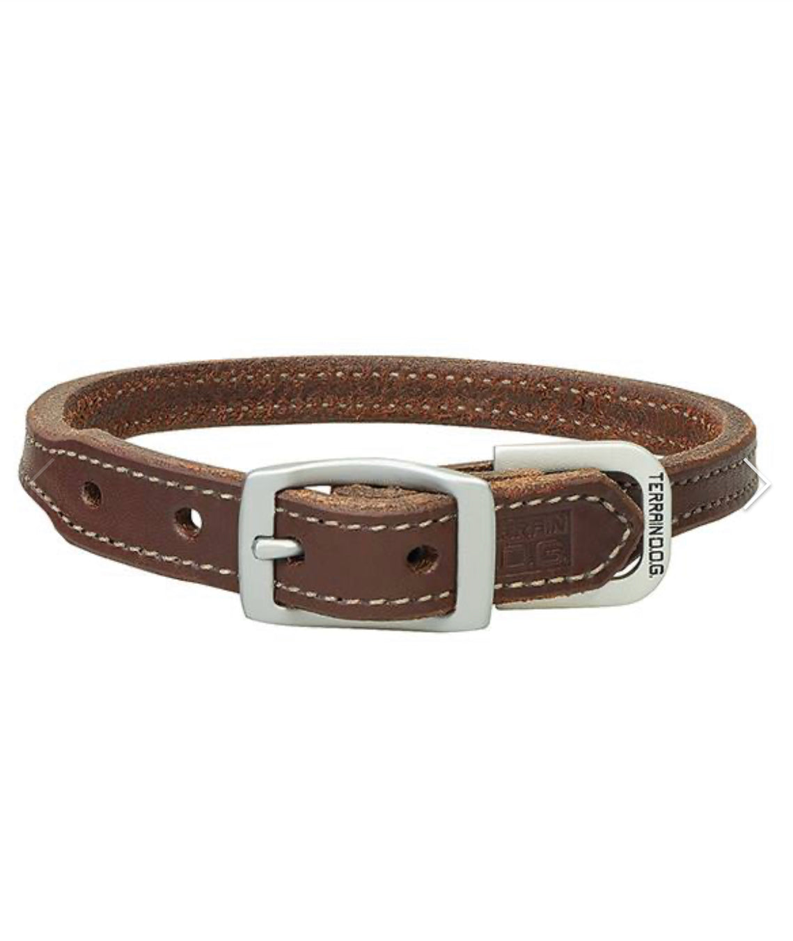 Oiled Harness Leather Hybrid Dog Collar -Brown