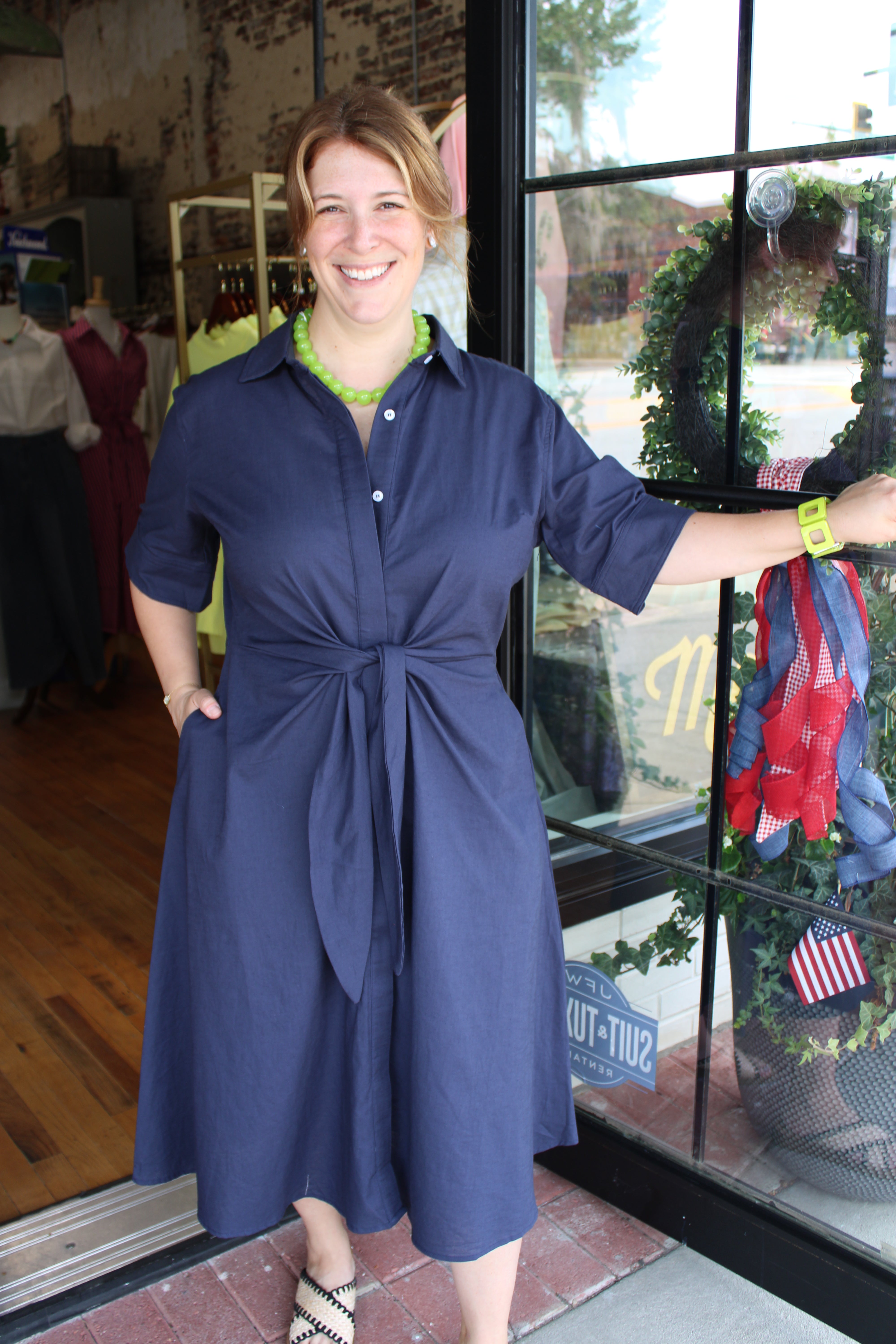 Renee Dress (Navy)