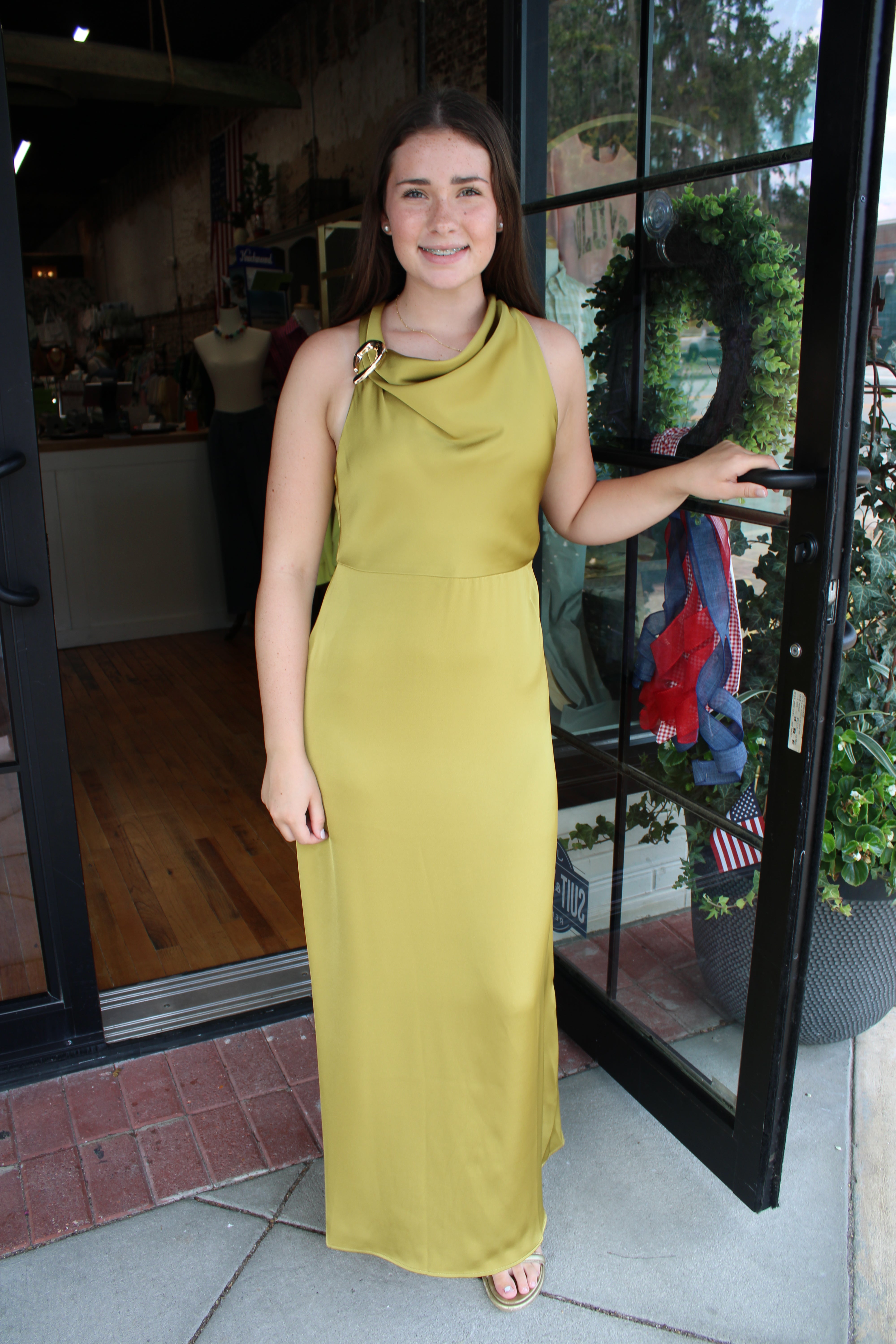Carly Dress - Chartreuse
