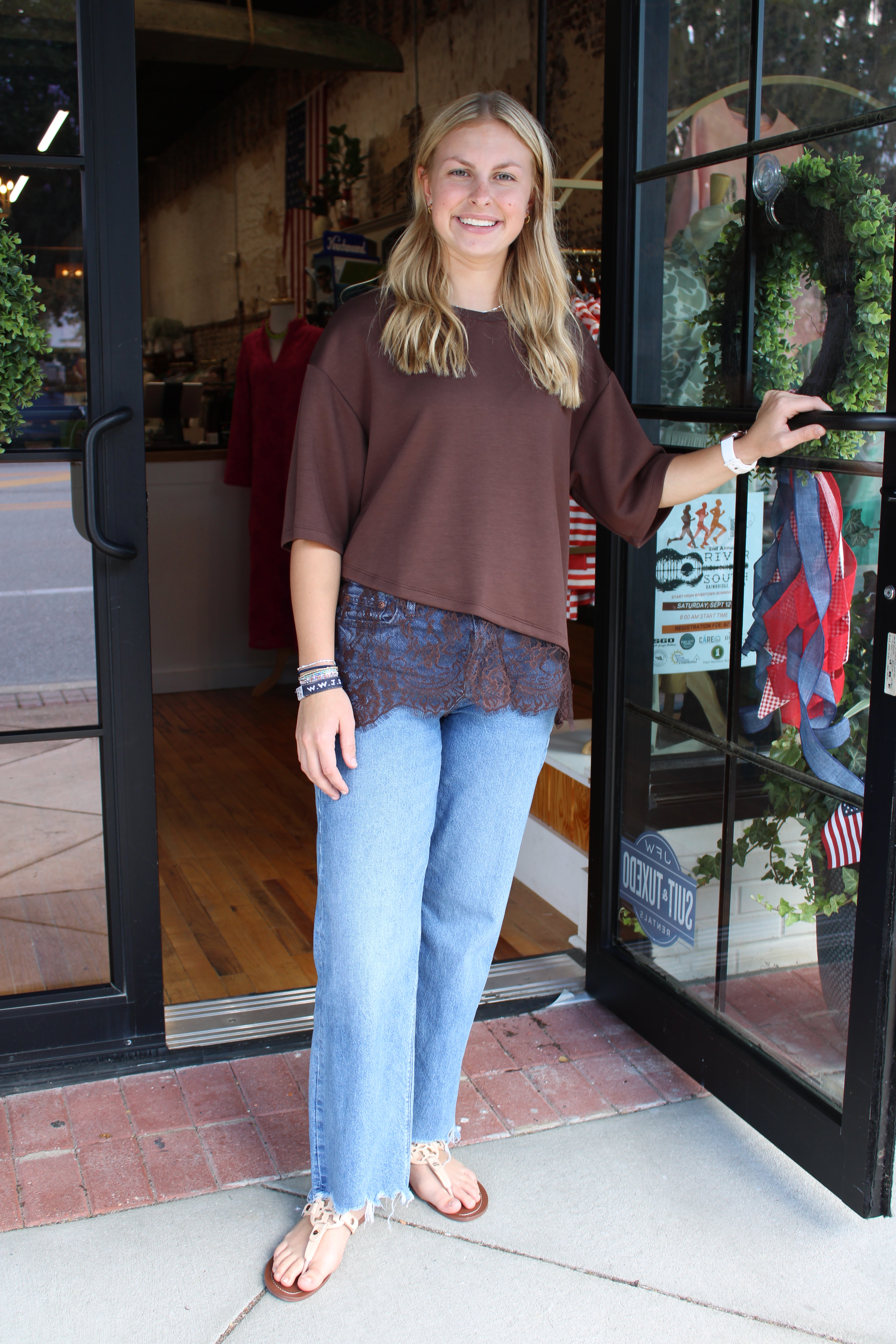 Flora Top - Brown