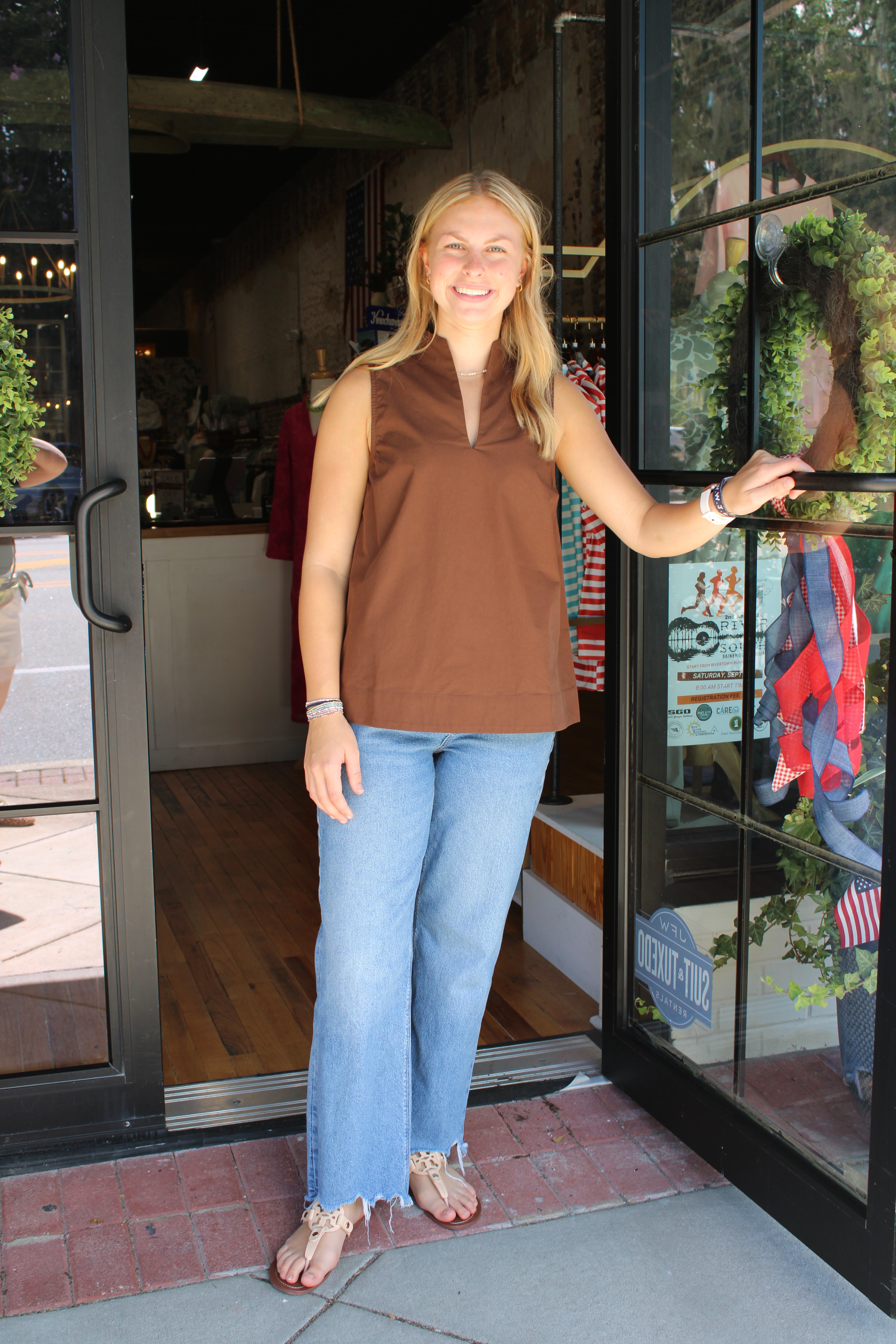 Carson Top - Brown