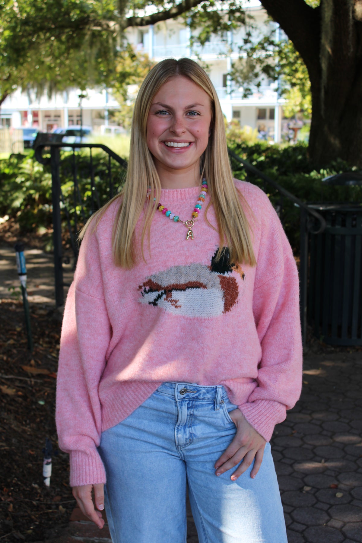 Duck Decoy Sweater - Peach Pink
