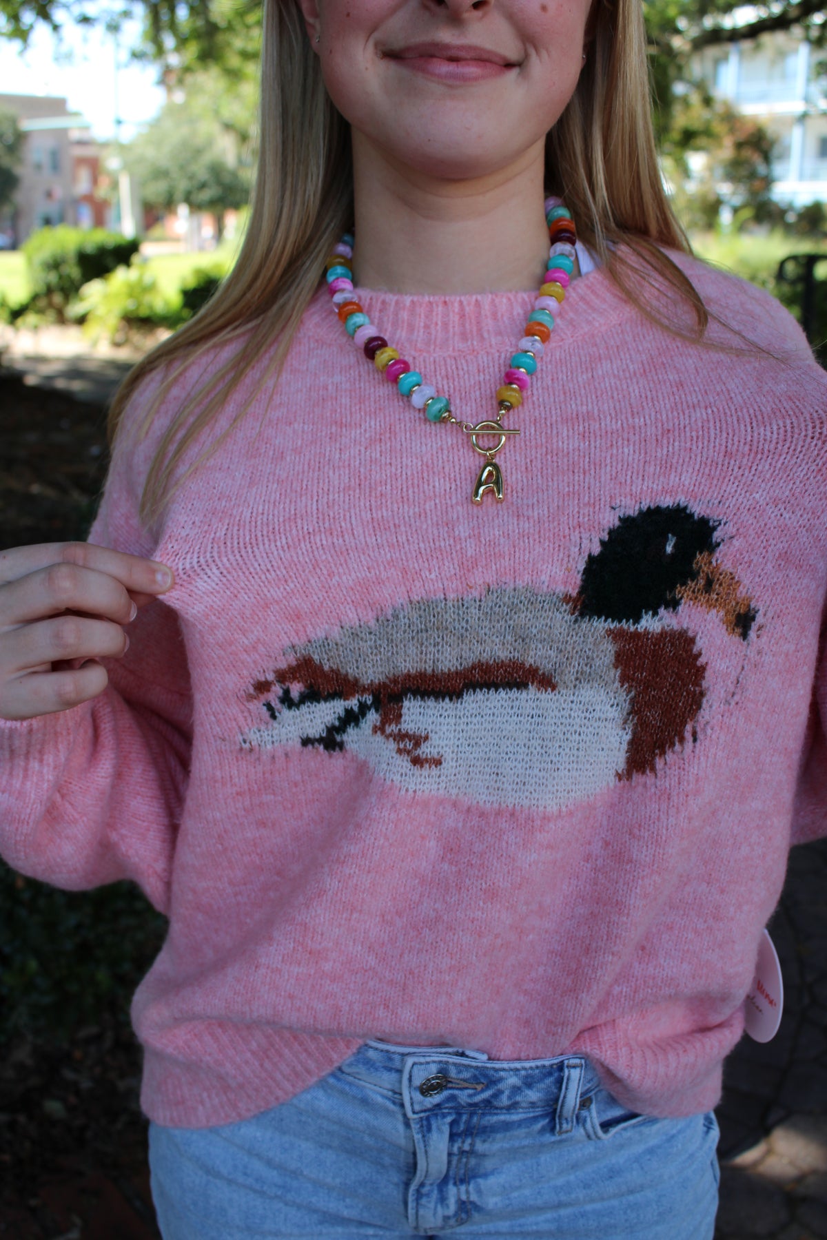 Duck Decoy Sweater - Peach Pink