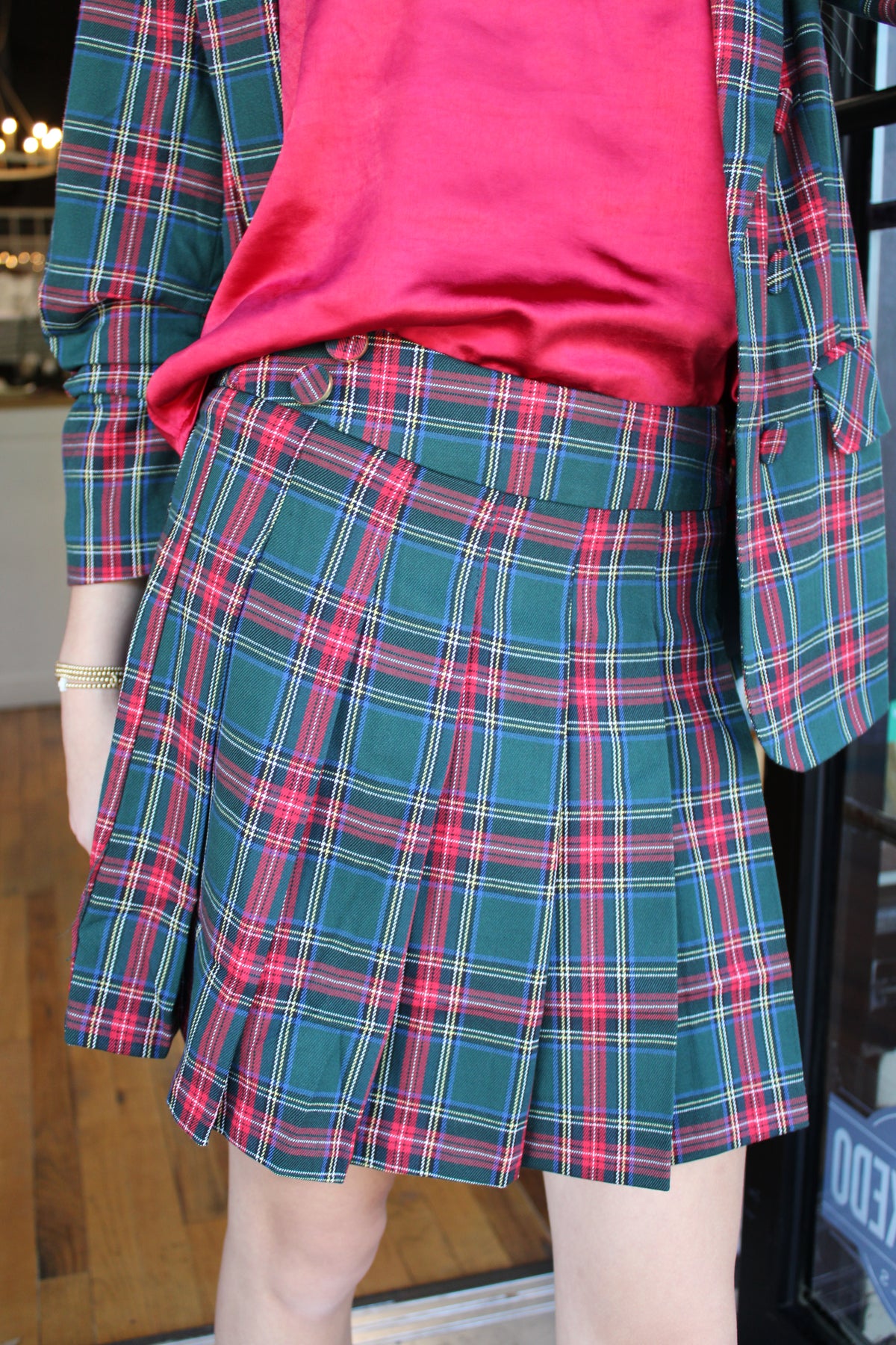 Hollis Skirt - Green Plaid