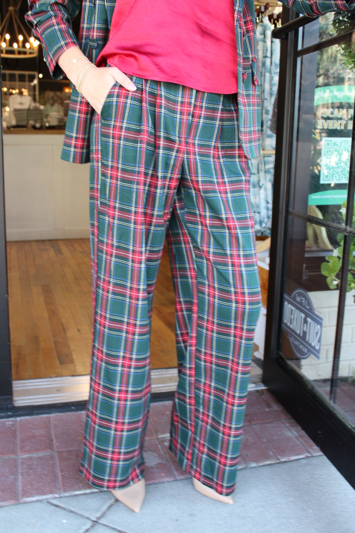 Hollis Pant - Green Plaid
