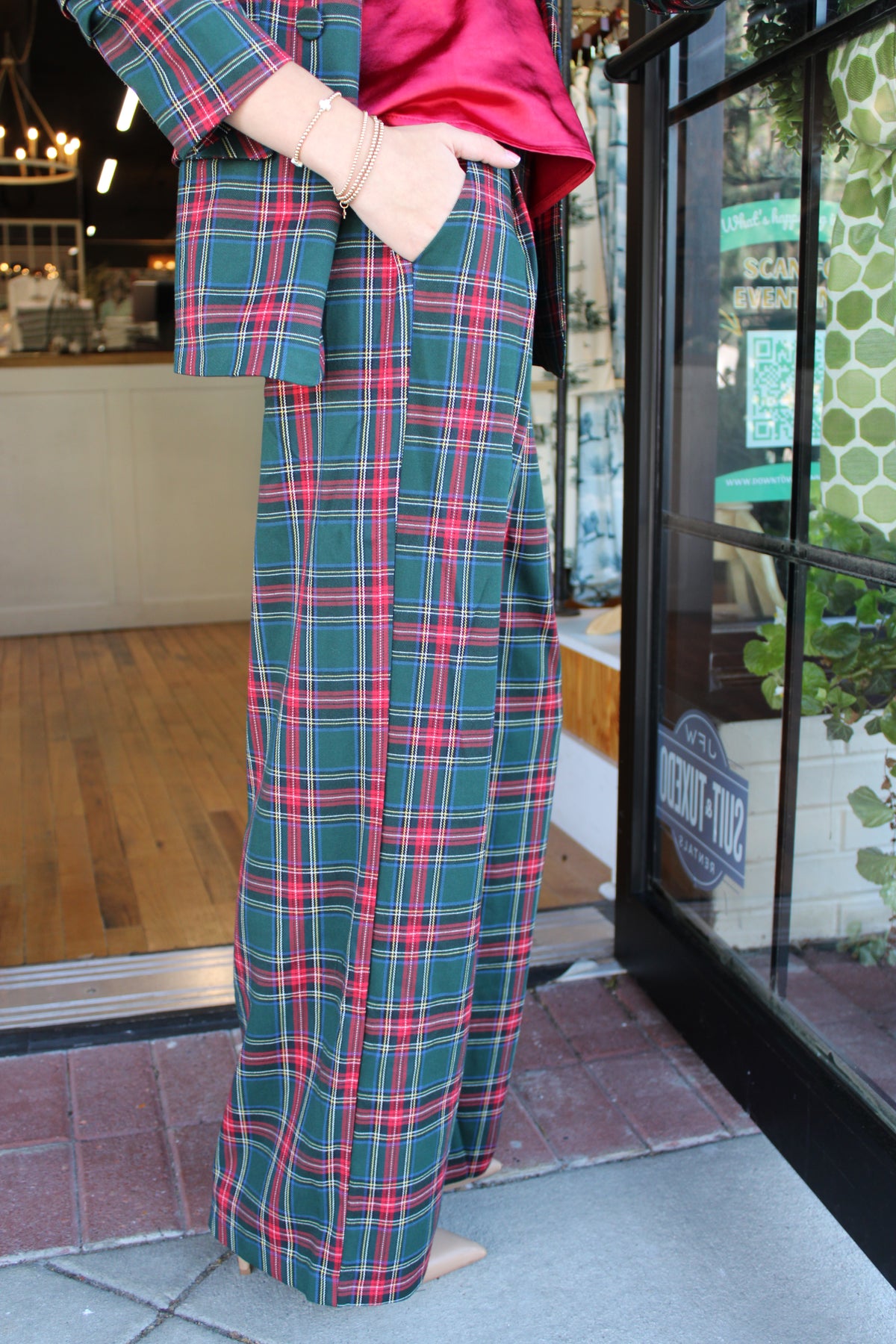 Hollis Pant - Green Plaid