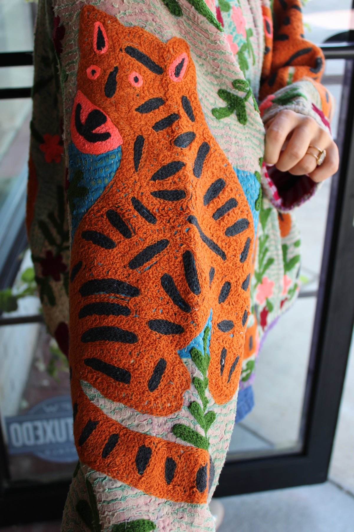 Embroidered Sari Tiger Jacket