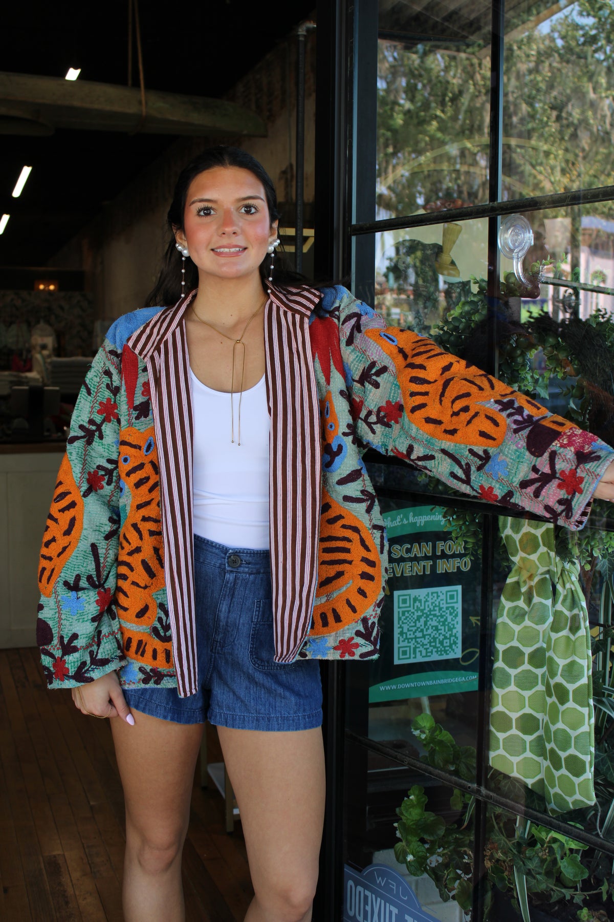 Embroidered Sari Tiger Jacket