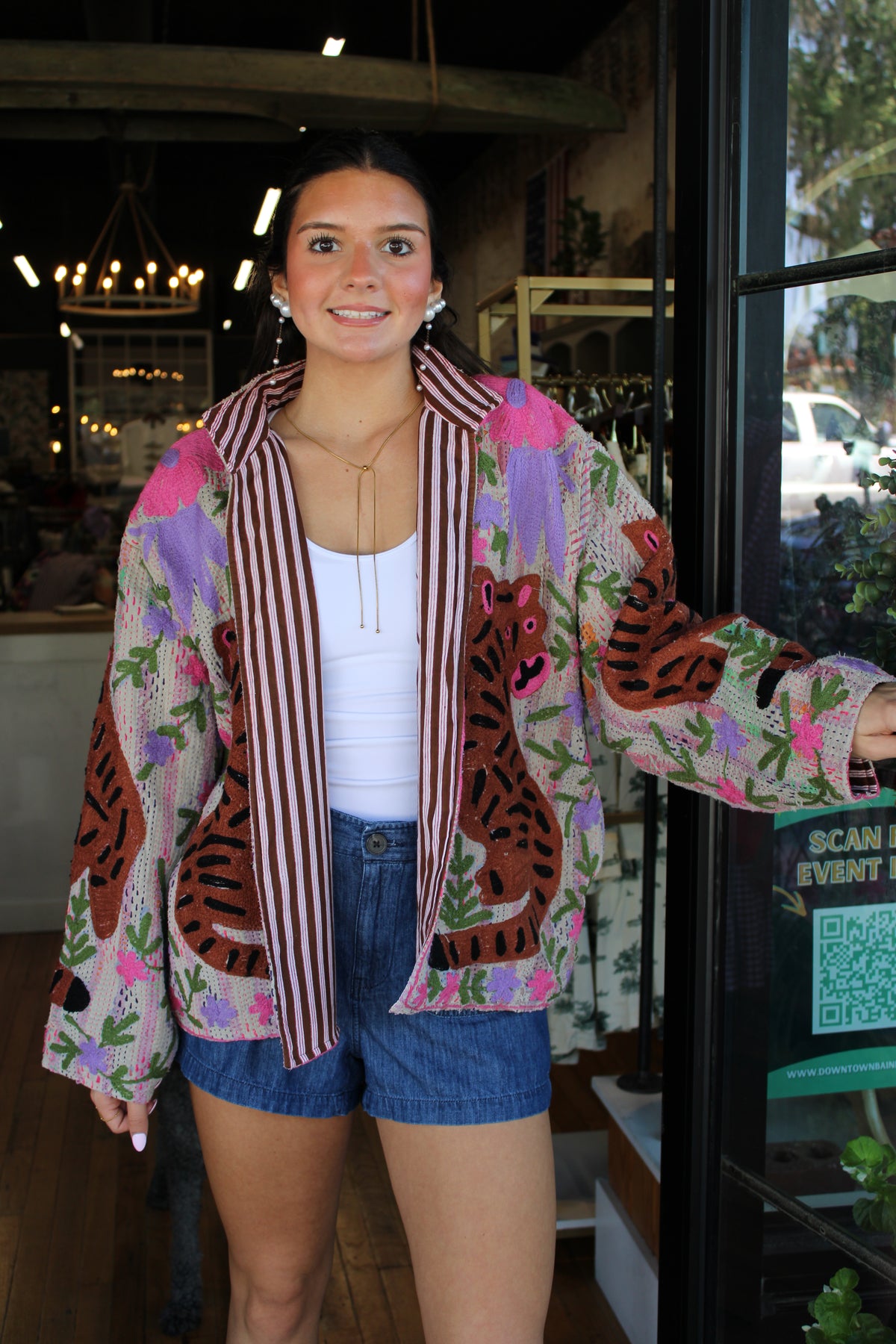 Embroidered Sari Tiger Jacket