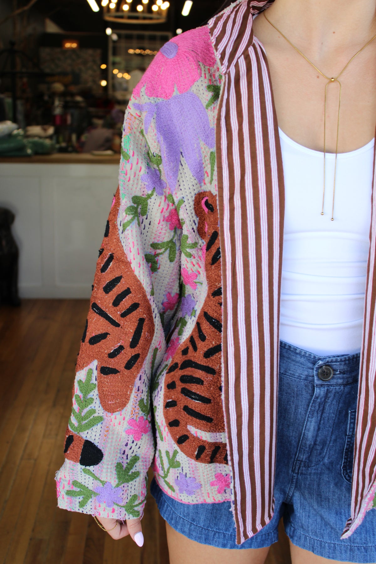 Embroidered Sari Tiger Jacket