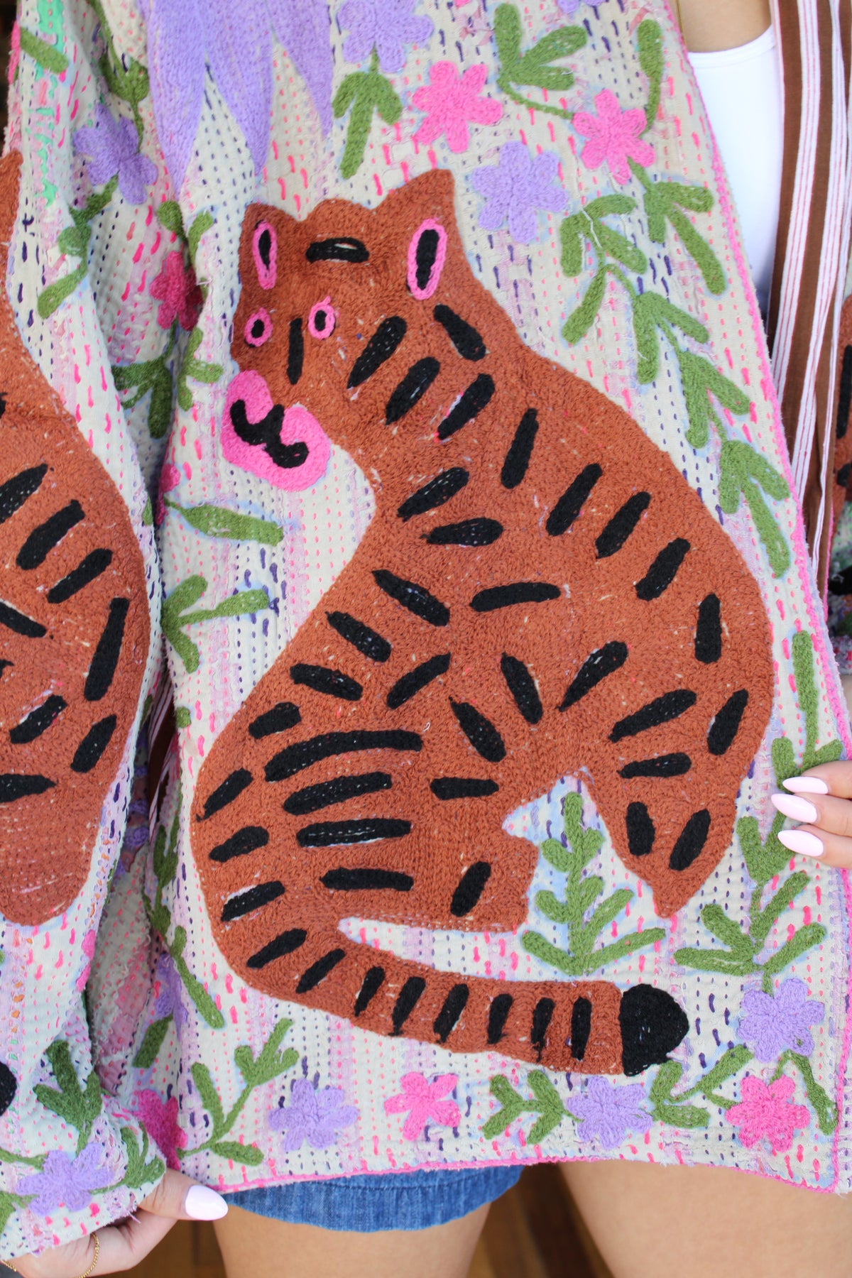 Embroidered Sari Tiger Jacket