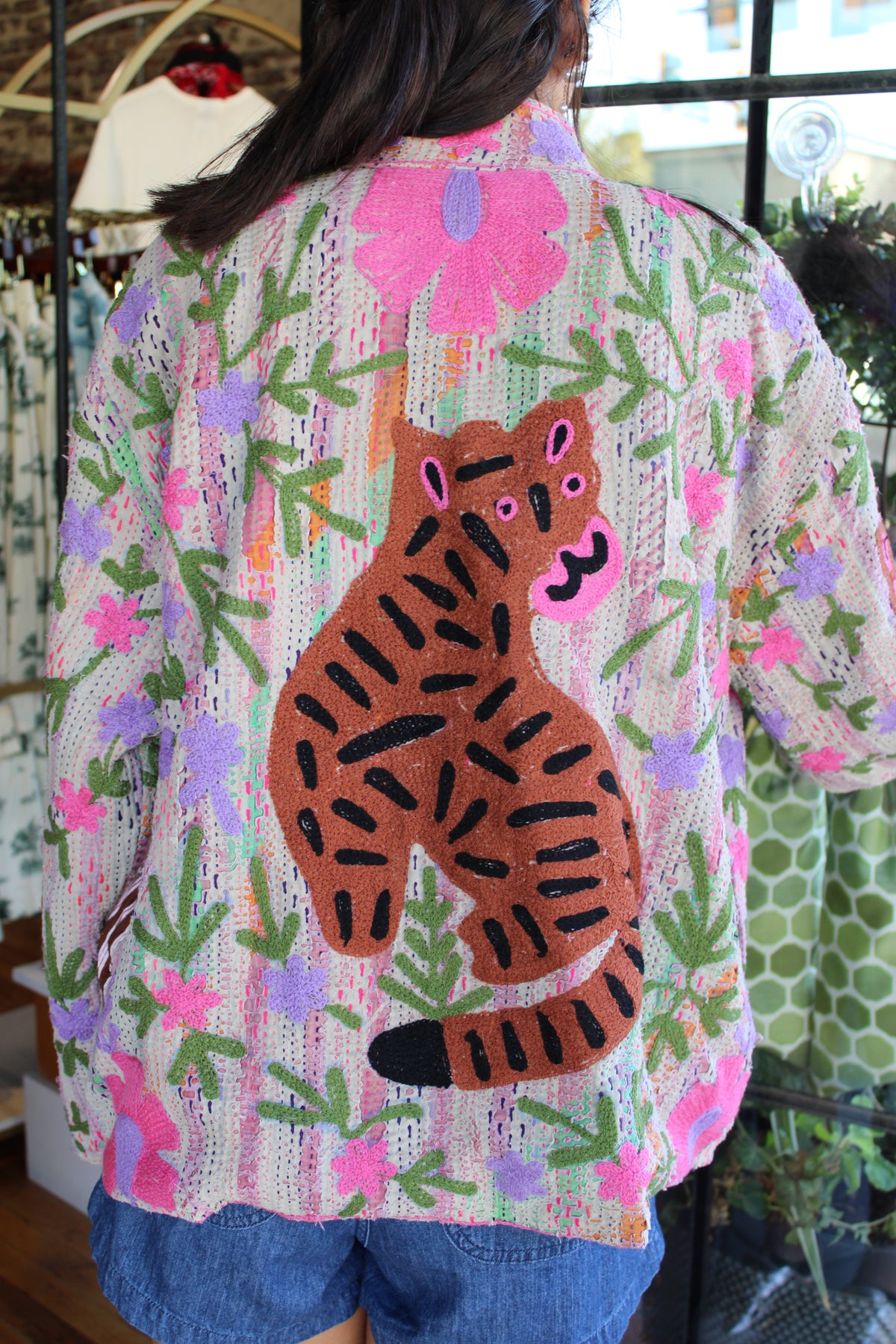 Embroidered Sari Tiger Jacket
