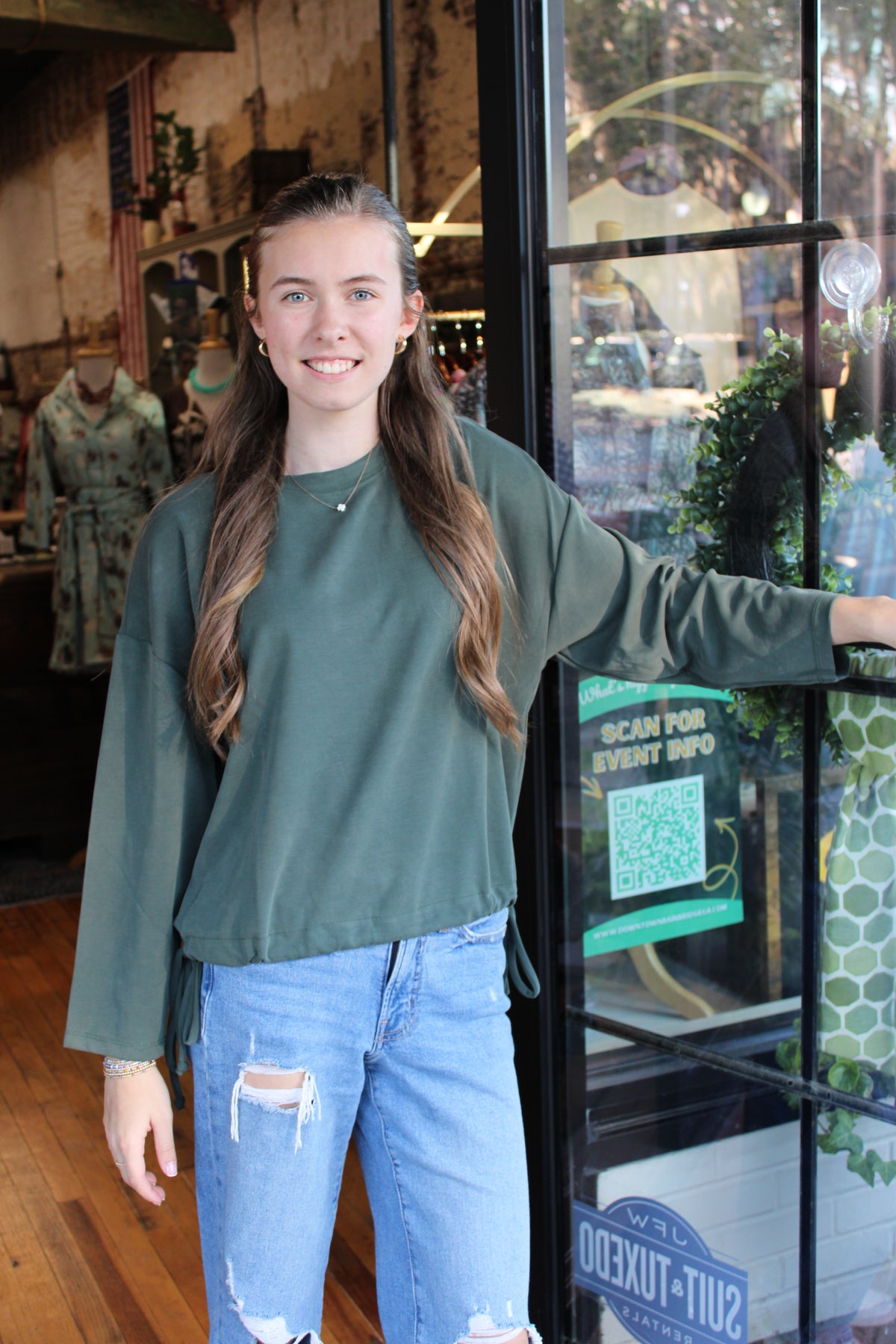 Helen Top - Forest Green