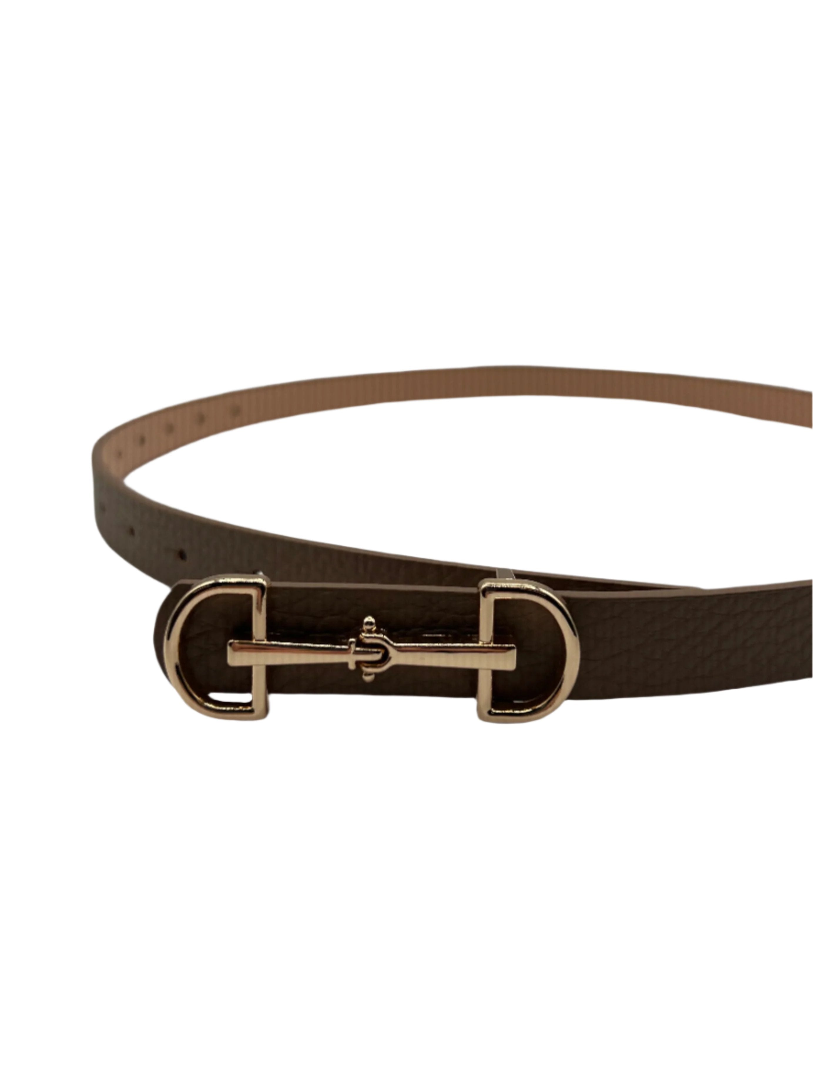 Taupe Horsebit Belt