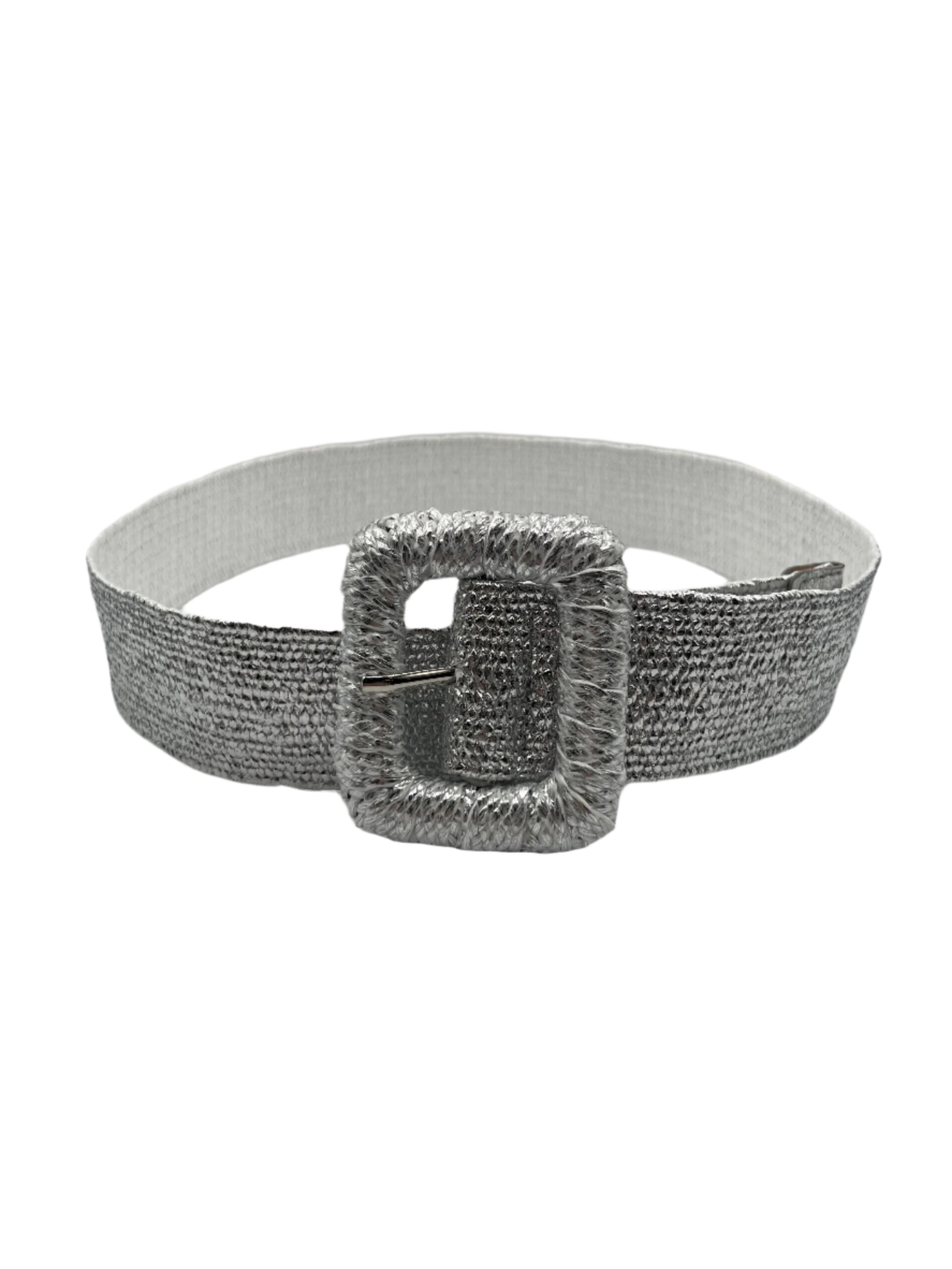 Silver Elastic Belt