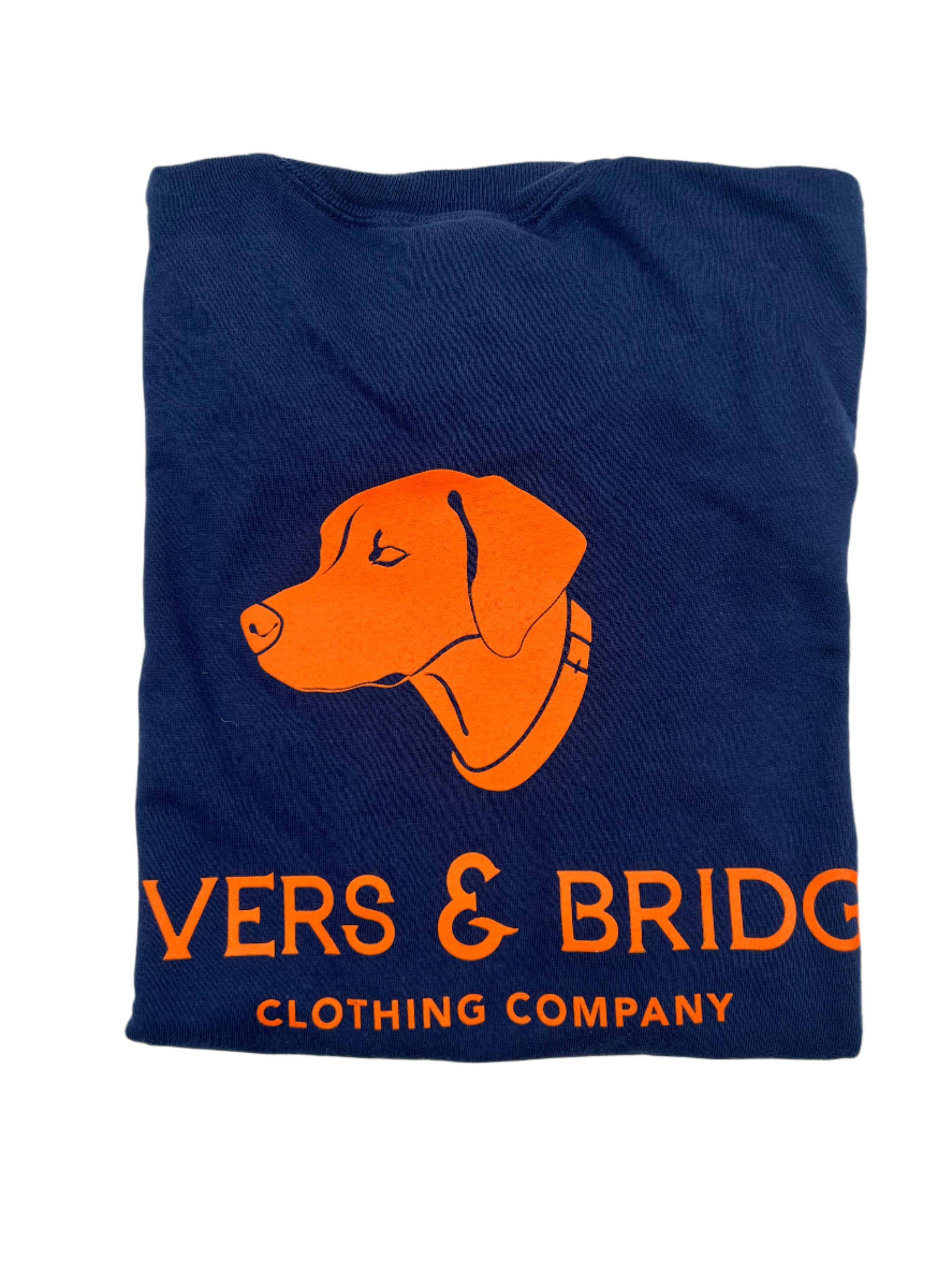 Rivers & Bridge Game Day Logo Tee (Navy/Orange)