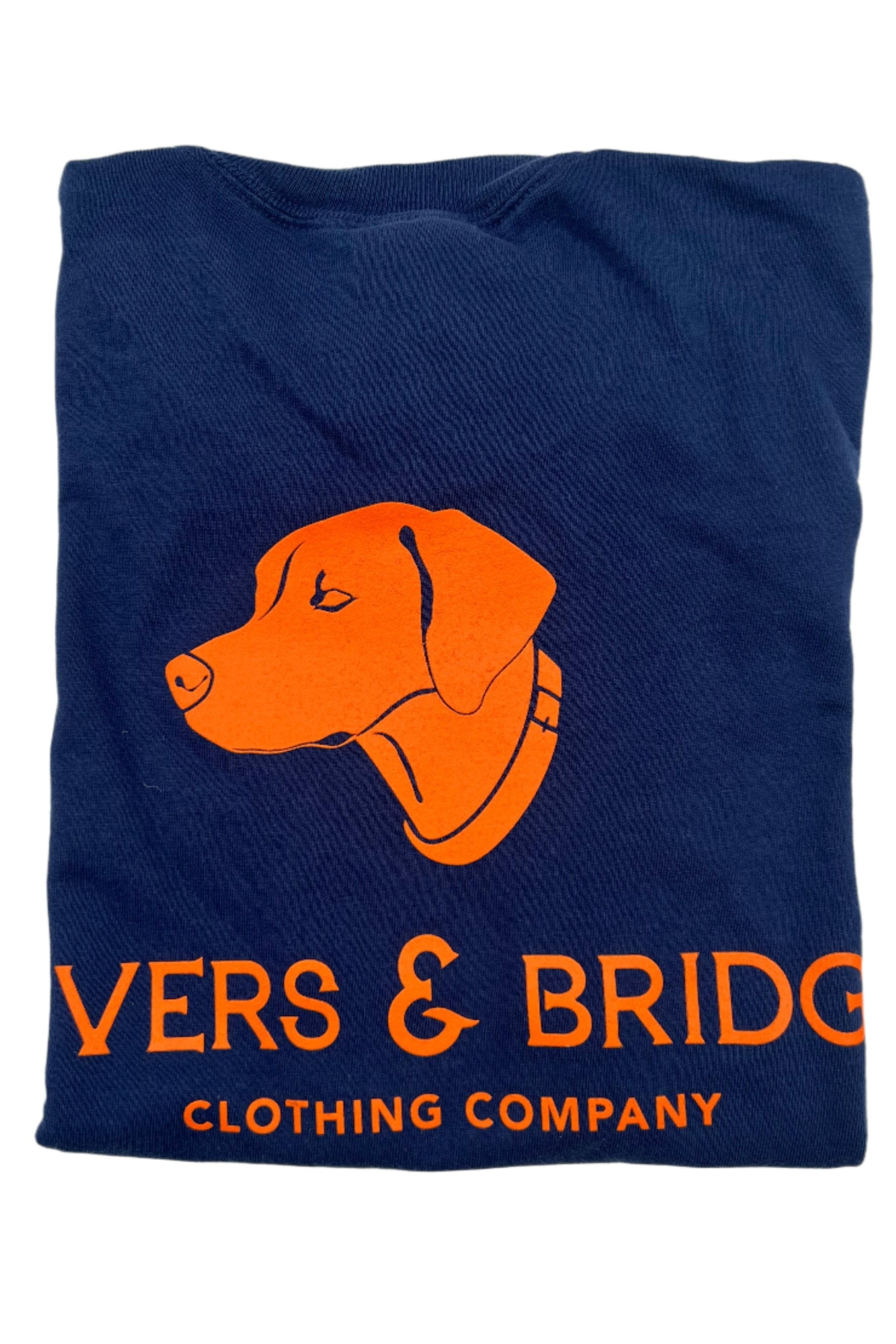 R & B Youth Game Day Logo Tee (Navy/Orange)