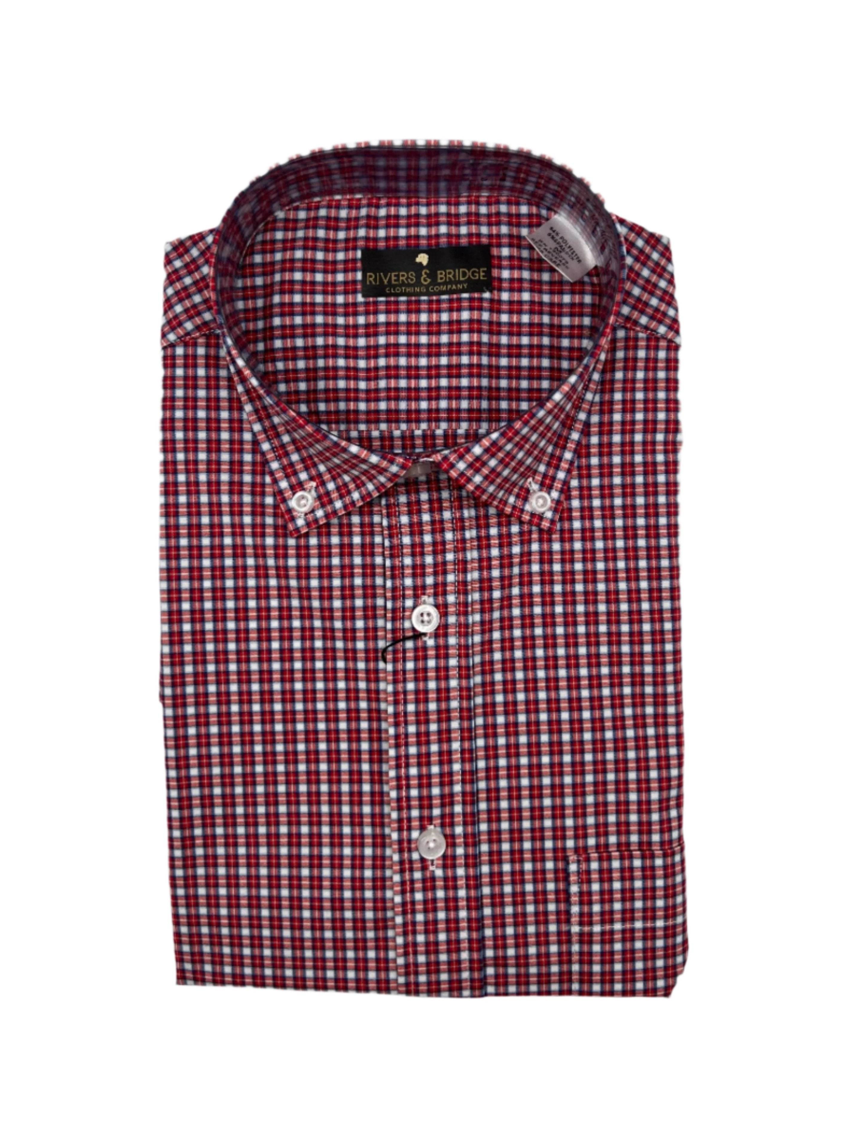 Rivers & Bridge Performance Button Down (Red Check)