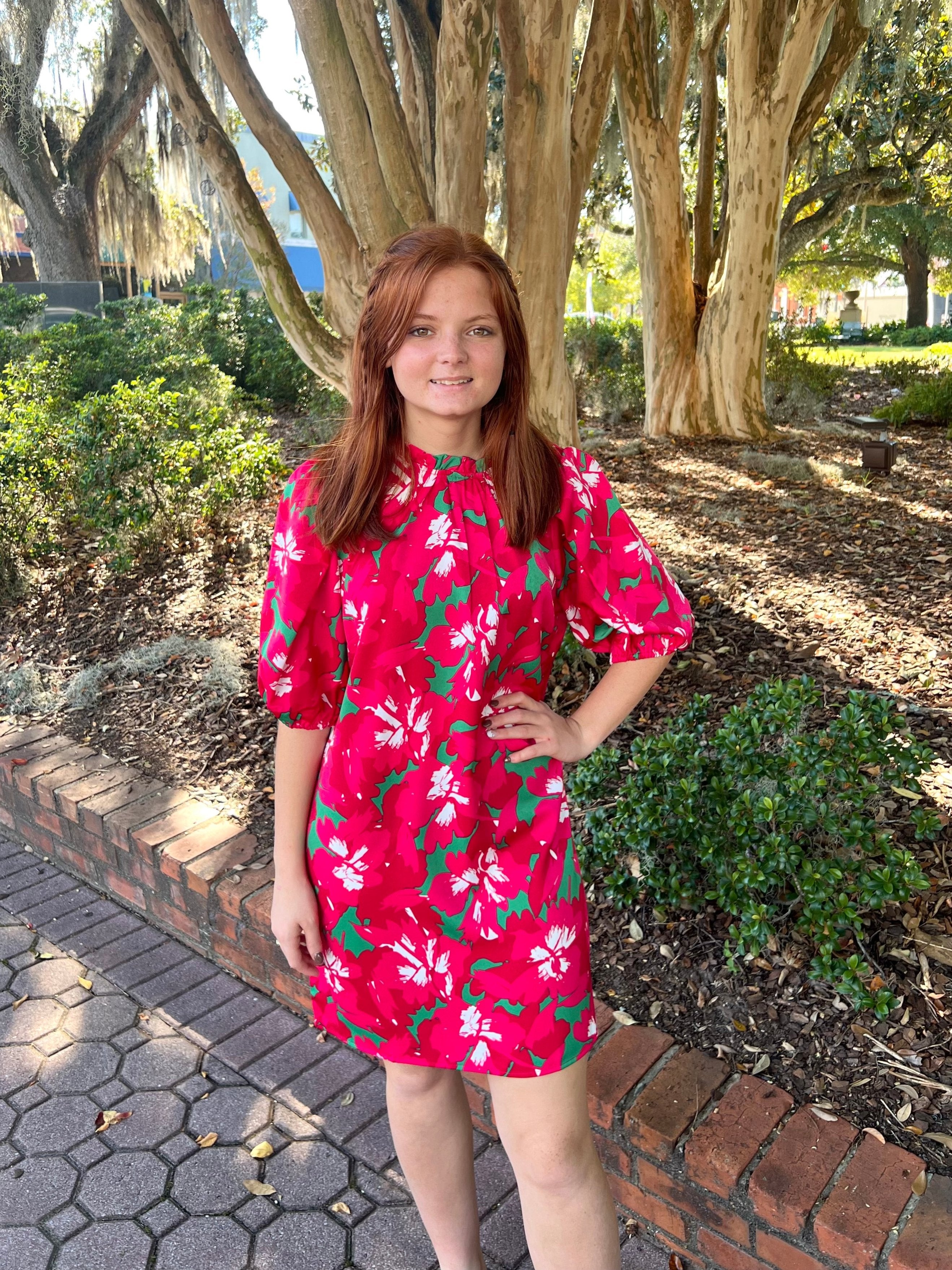 The Libby Dress (Pretty Poinsettias)