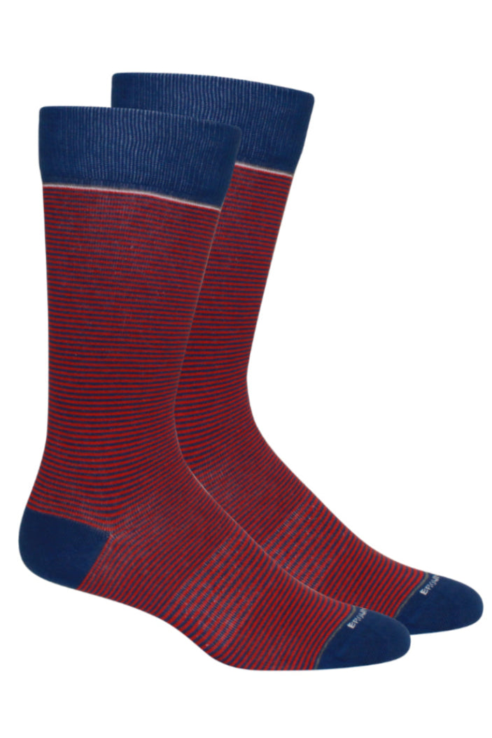 Brown Dog Socks - Stand Up Stripe (Royal/Red)