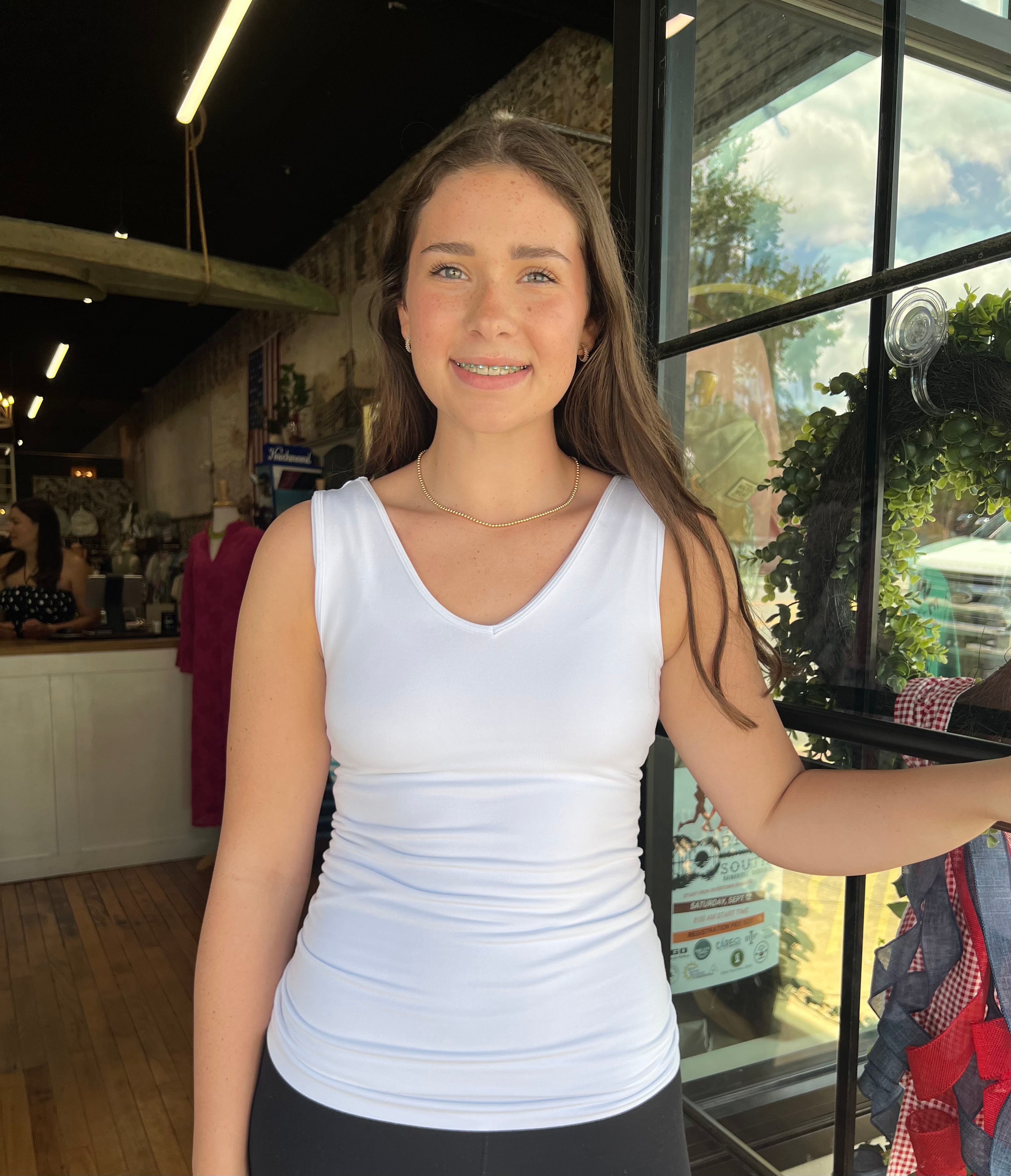 Elietian - Reversible Tank (White/Long)