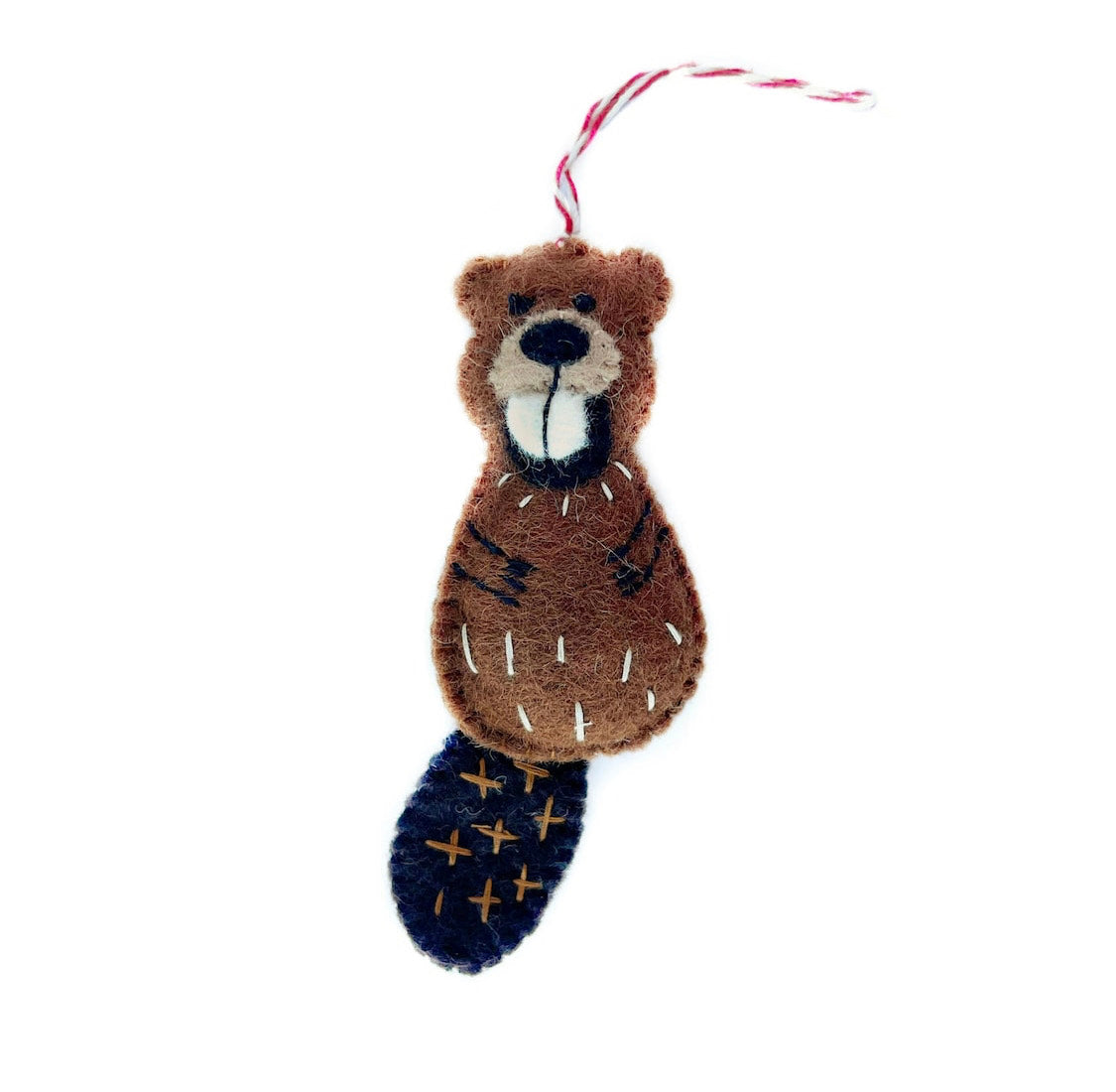 Beaver Felt Wool Ornament *Final Sale*