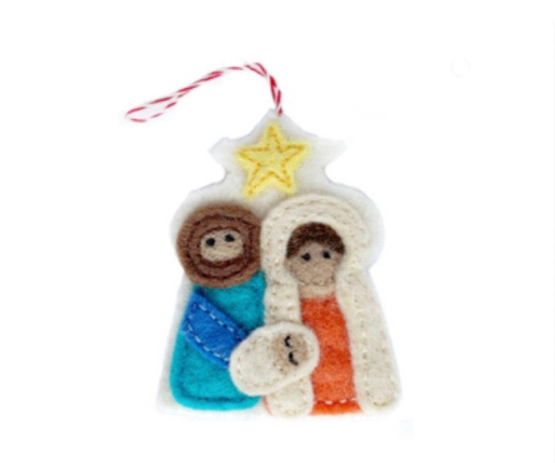 Nativity Felt Wool Ornament