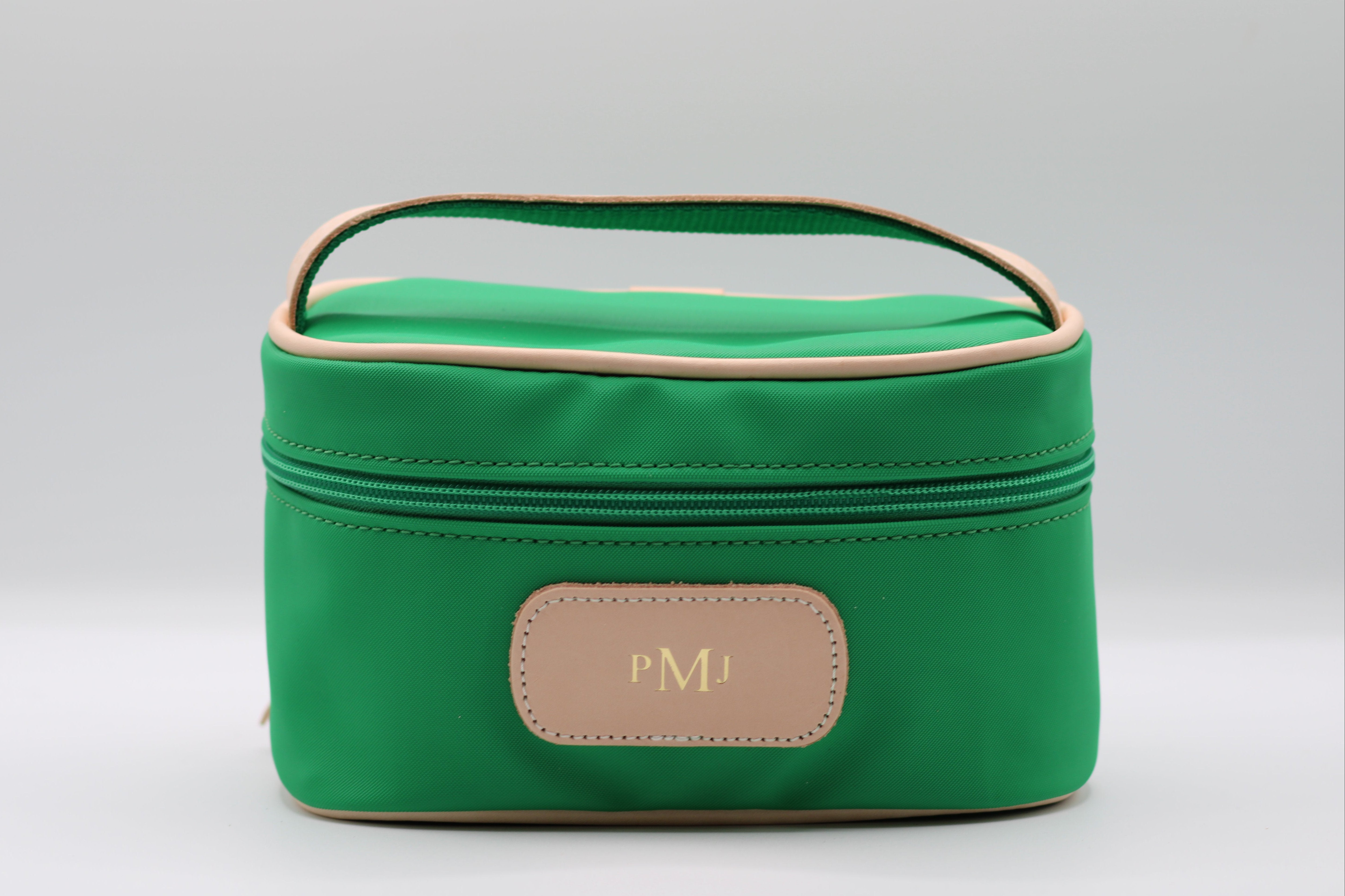 Jon Hart - Mini Makeup Case (Kelly Green Coated Canvas)