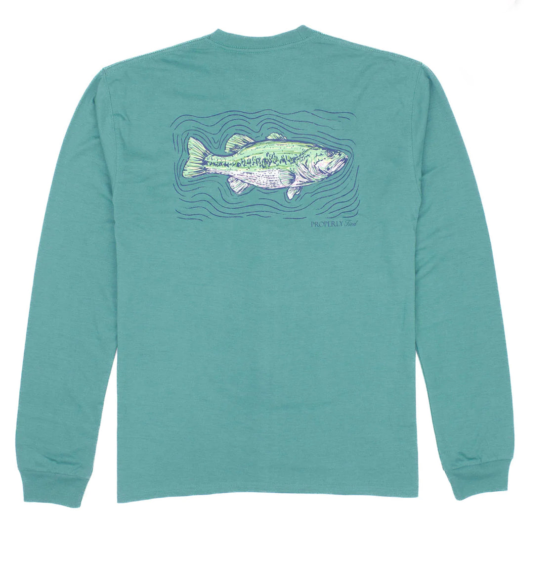 Properly Tied - Boys Spotted Bass Tee (Teal)