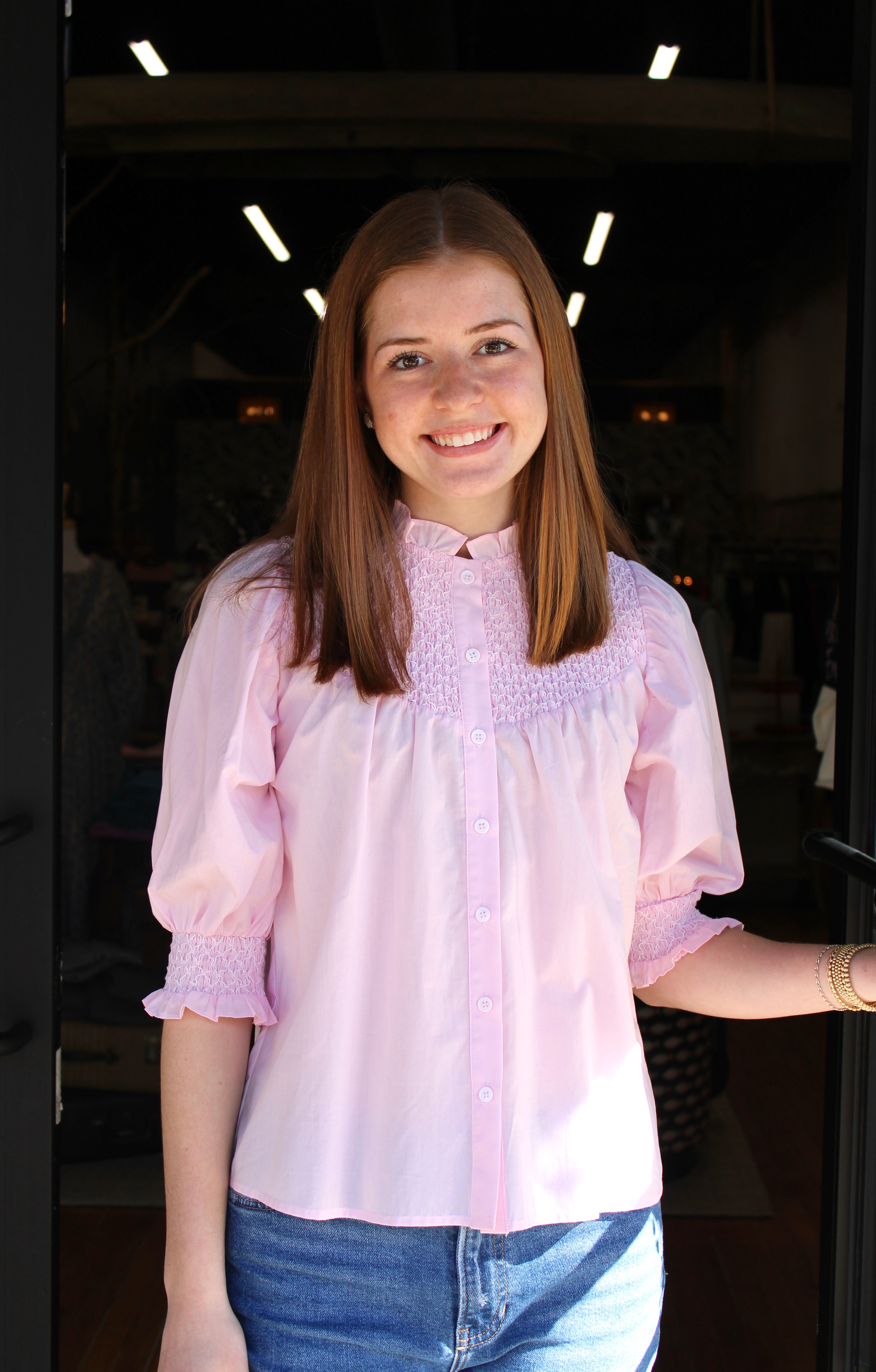 The Tina Blouse (Baby Pink)