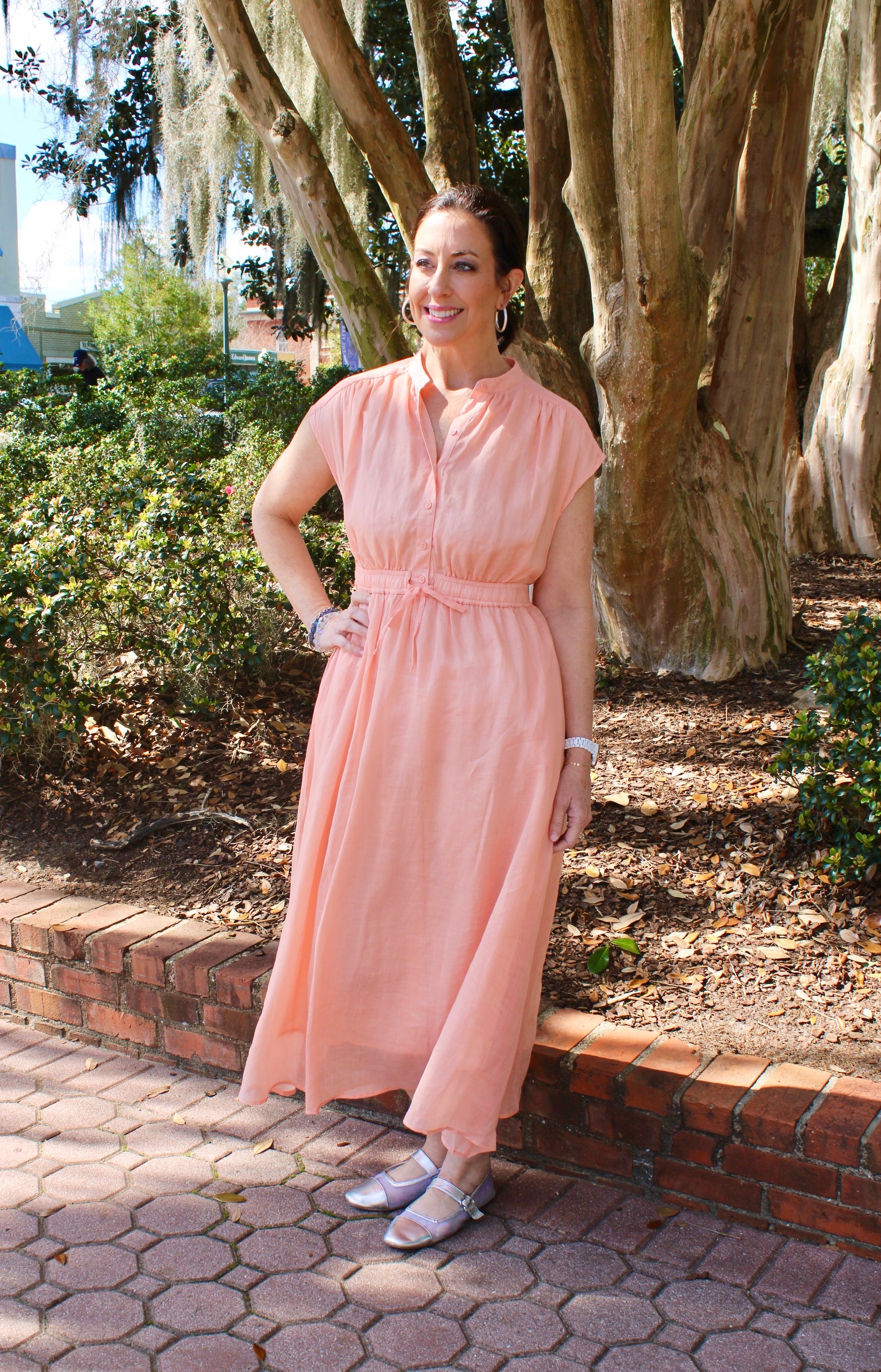 Breeze Midi Dress (Light Peach)