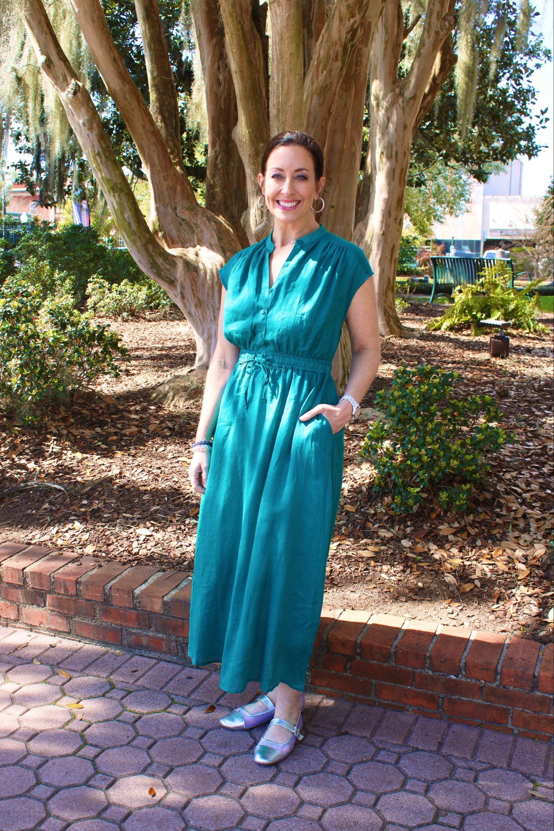 Breeze Midi Dress (Emerald)