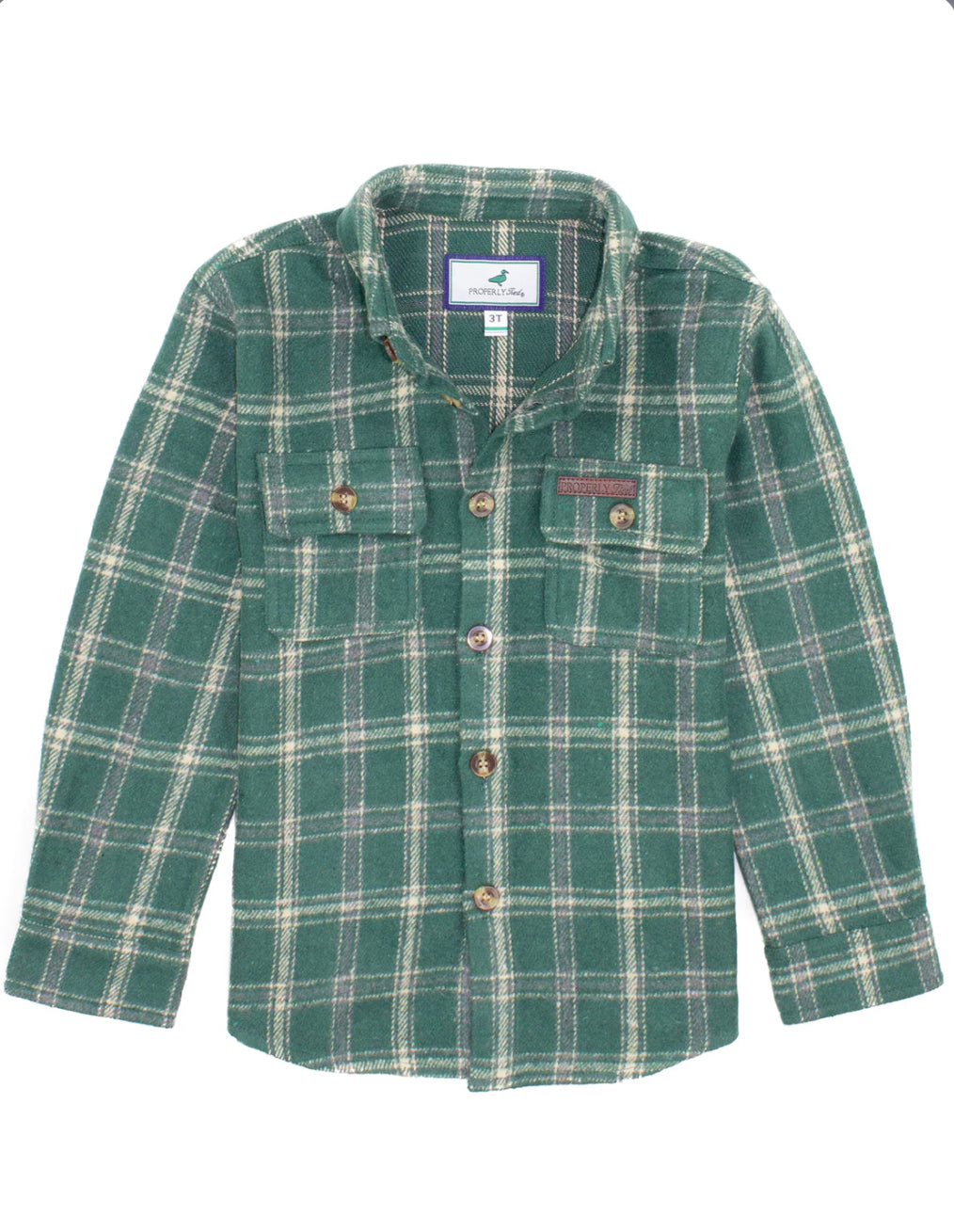 Properly Tied - Boys Ranch Flannel (Pine)