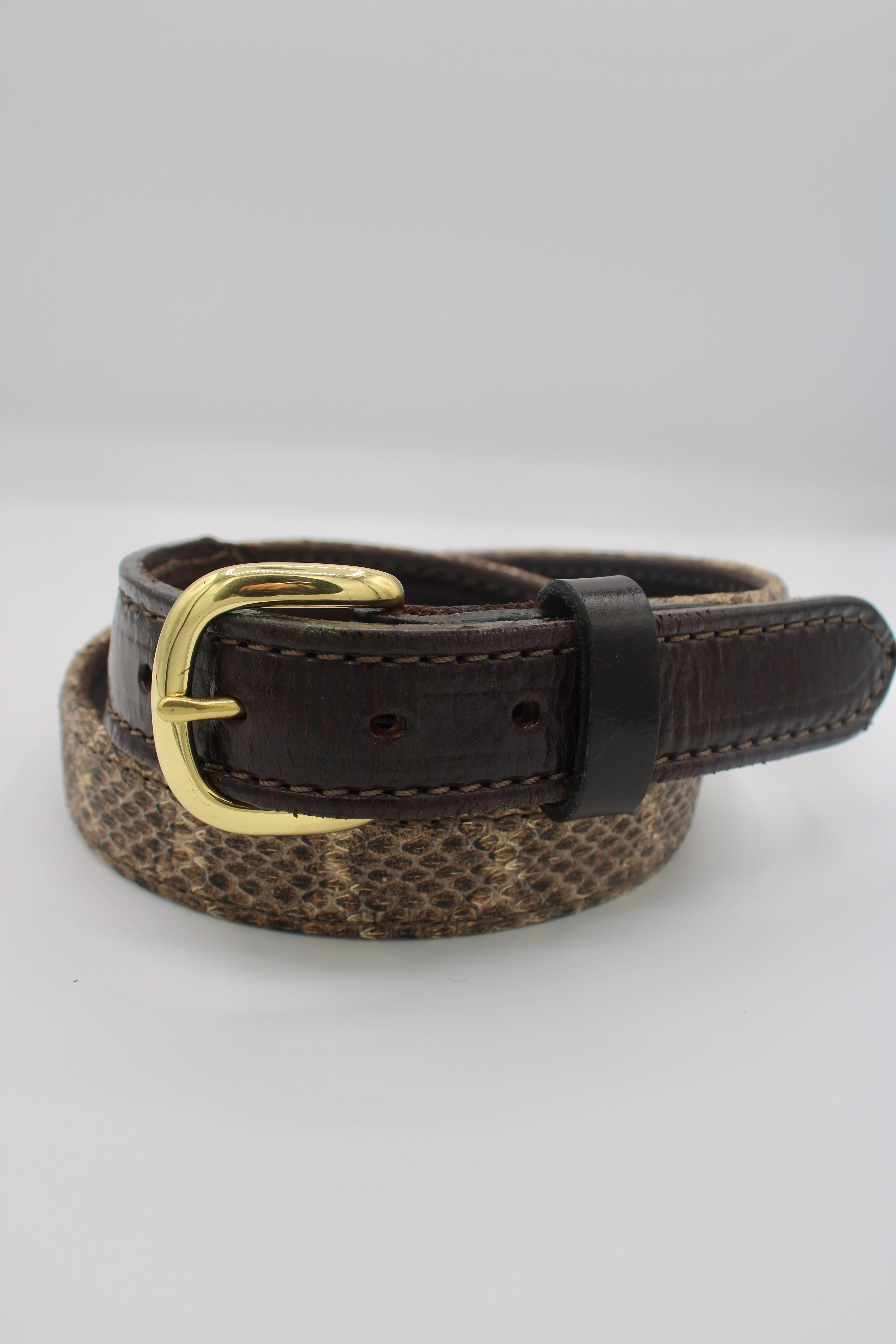 Bull & Briar - Leather & Rattlesnake Belt