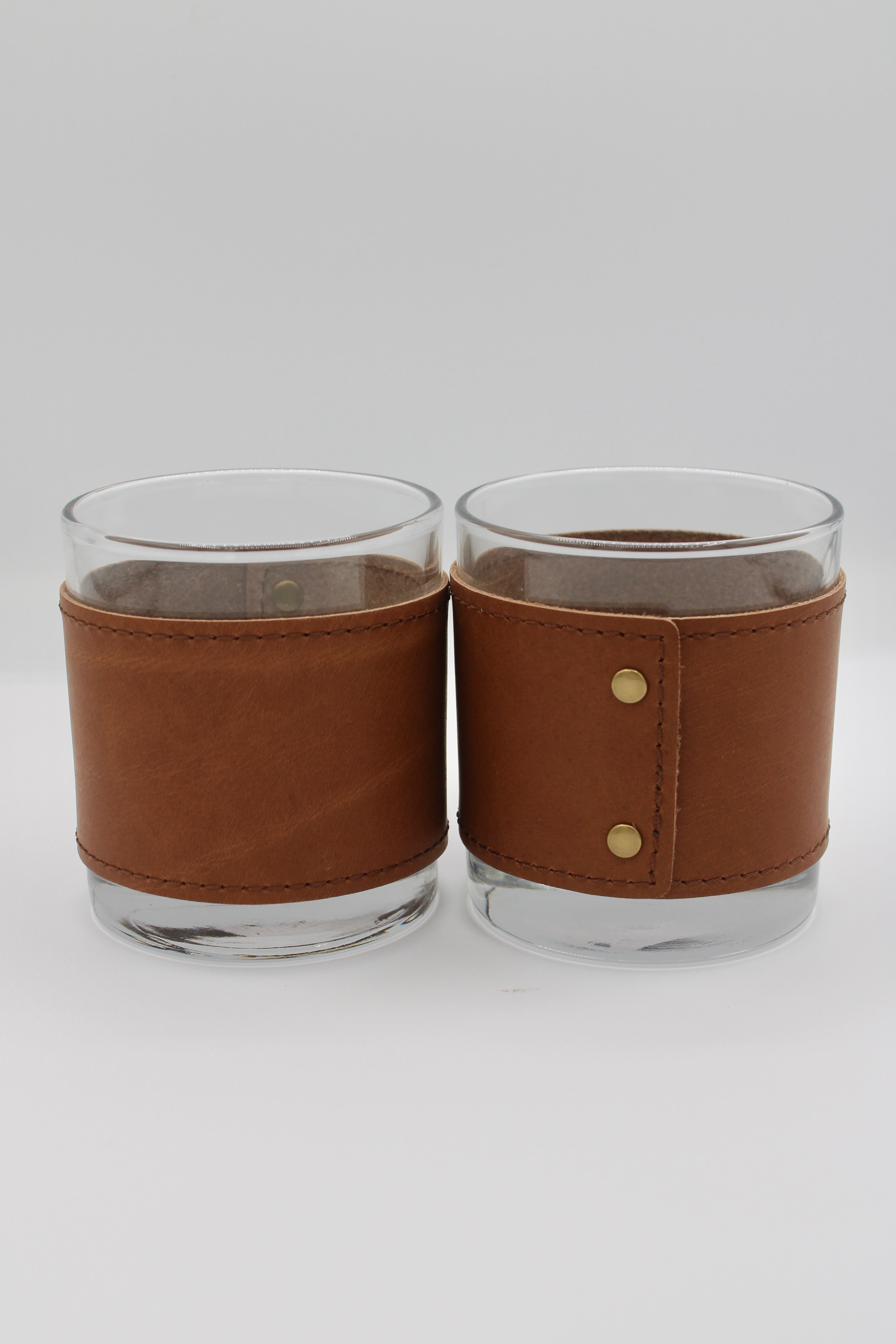 Leather Rocks Glass (Chocolate)