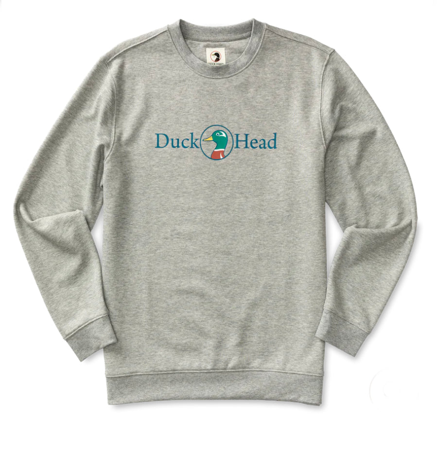 Duck Head Vintage Logo Crewneck Sweatshirt -Heather Grey