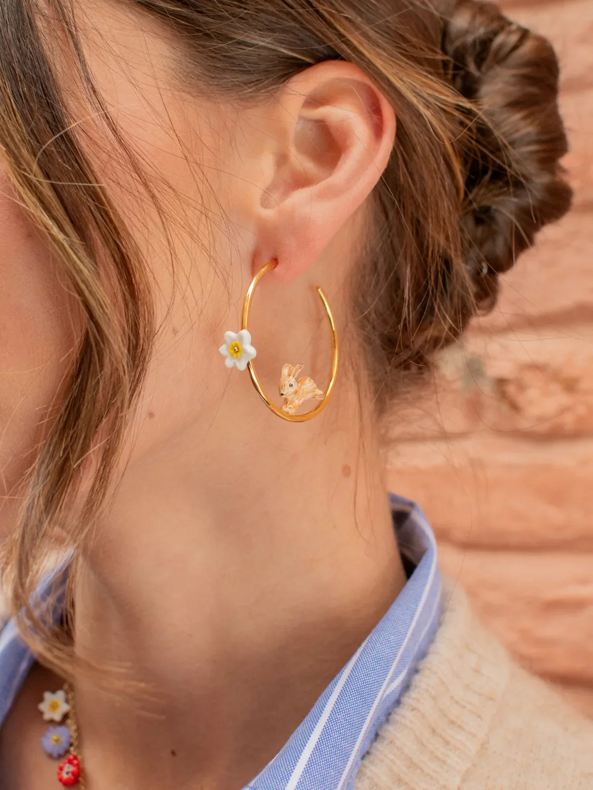 Nach - Fox & Mushroom Half-Moon Earrings