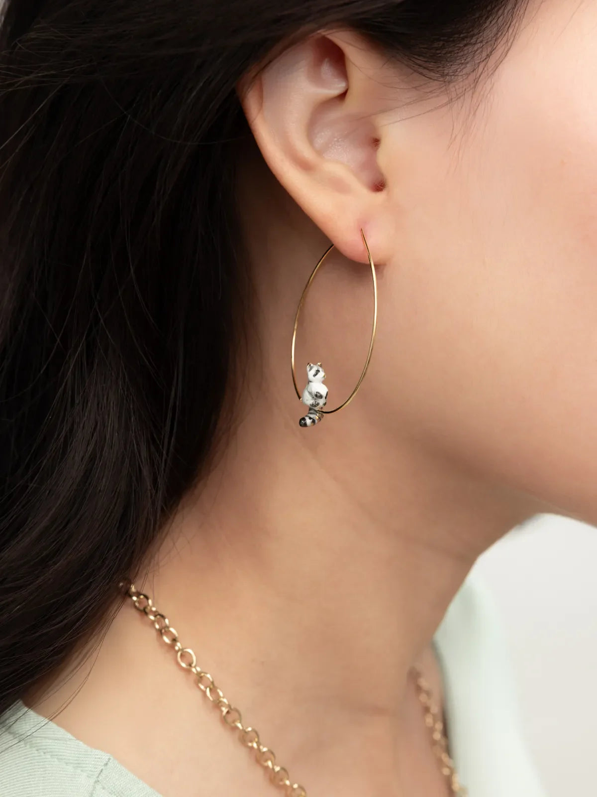 Nach - Racoon Hoop Earrings