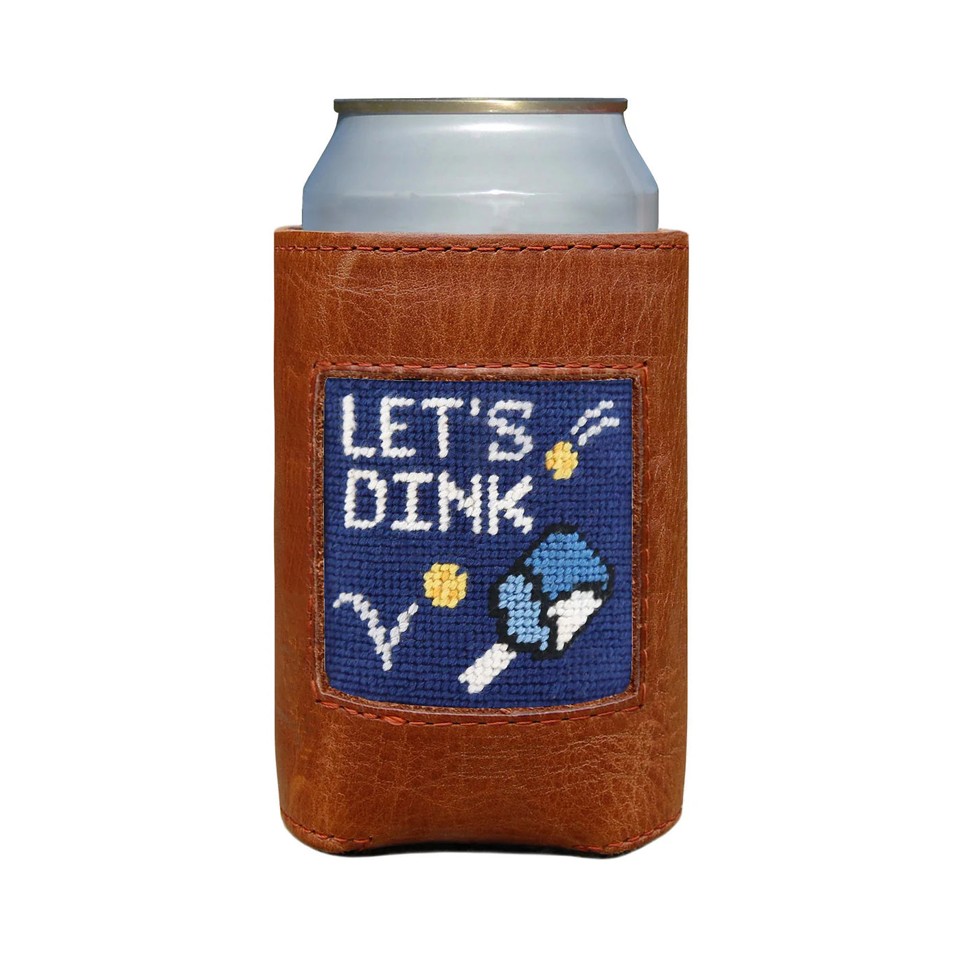 Needlepoint Can Cooler (Let's Dink) FINAL SALE