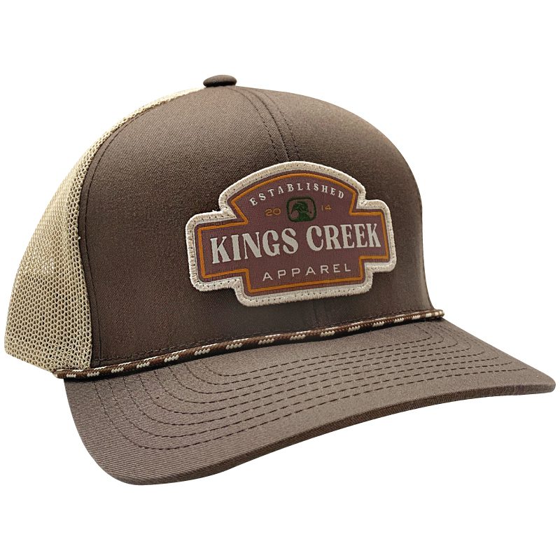 Kings Creek Marquee Patch Trucker Hat - Brown