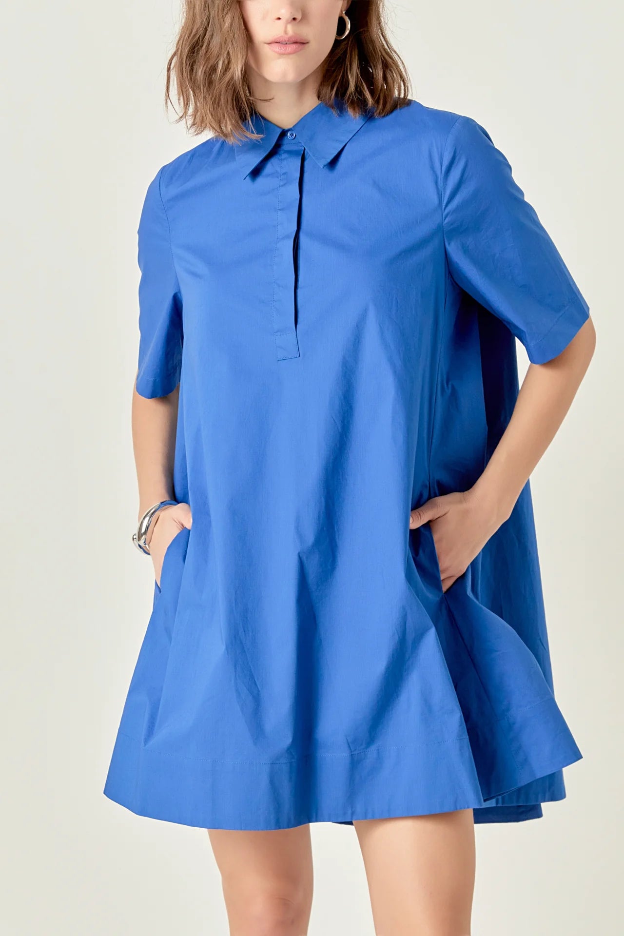 Shirt Dress (Blue)