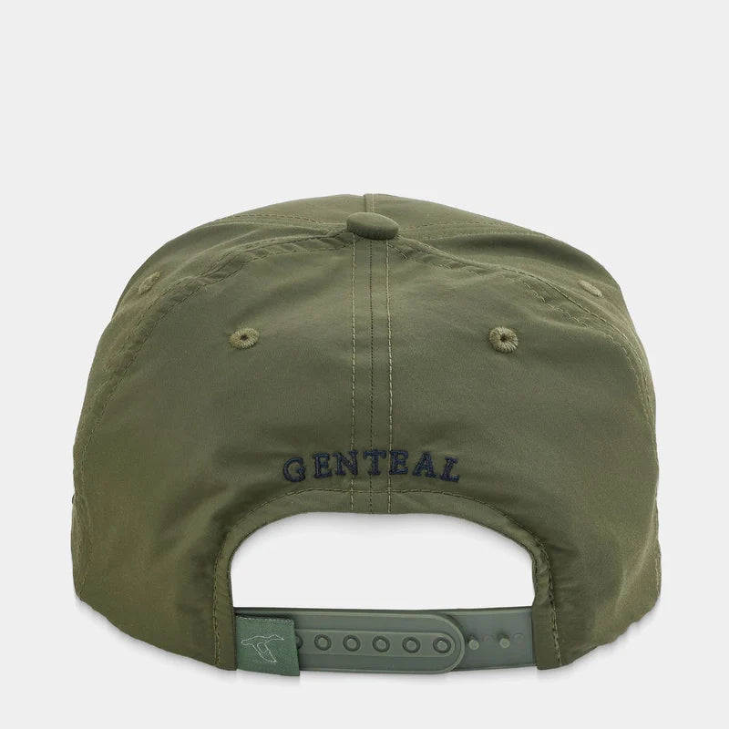 Green cap with 'GENTEAL' branding on a light gray background