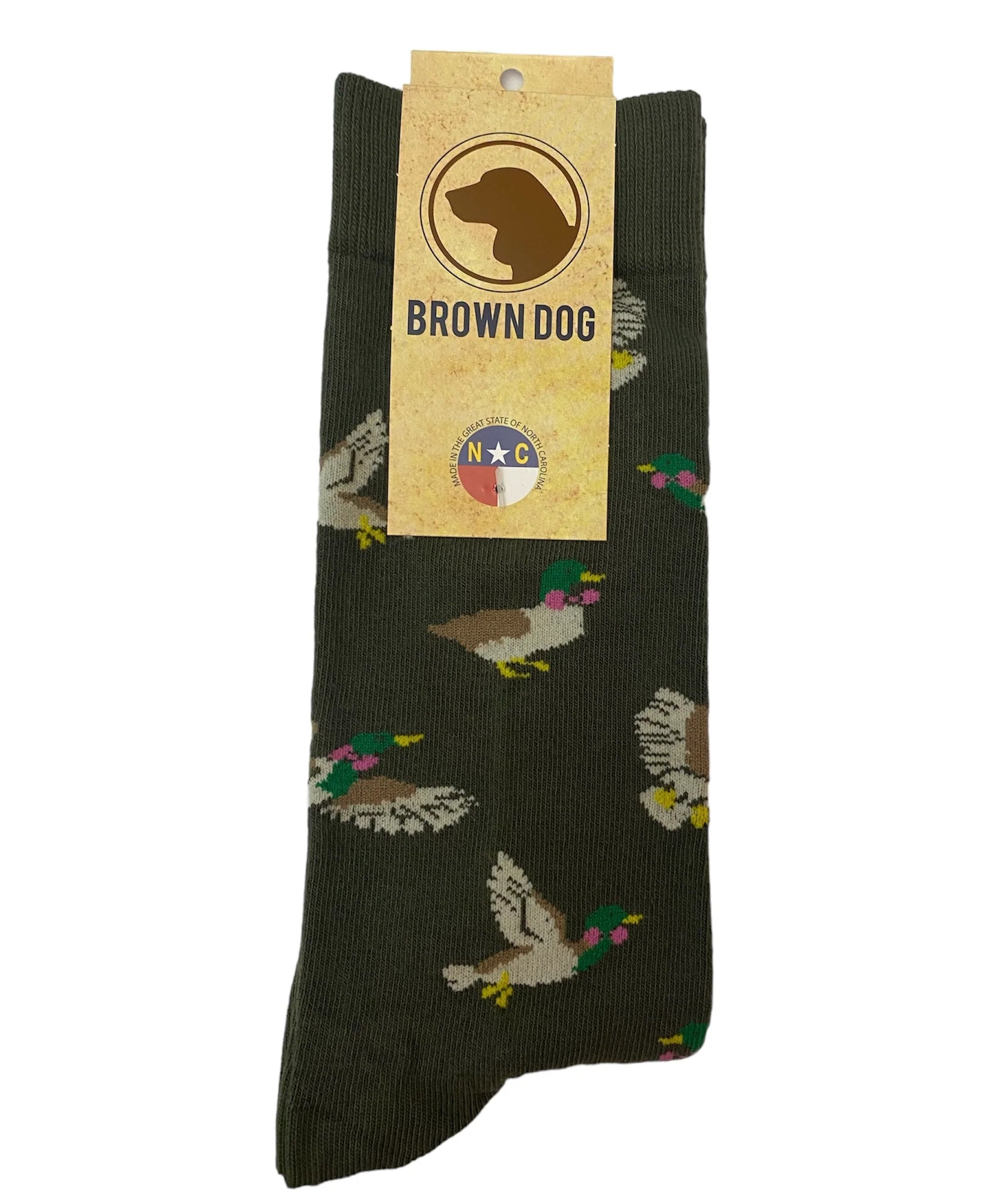 Brown Dog Socks - Preppy Duck (Sage)