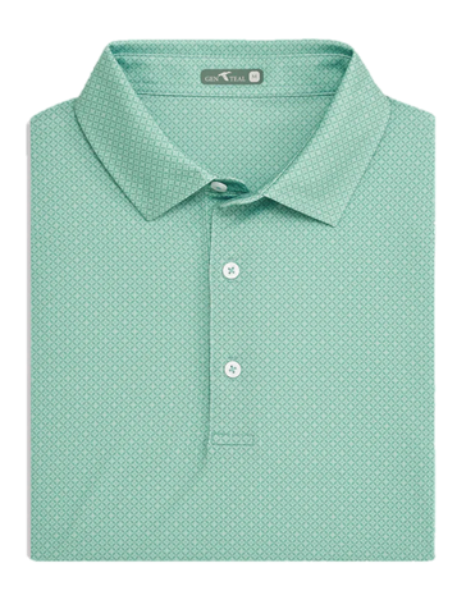 Genteal - Printed Performance Polo (Cactus Circle)