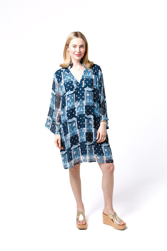 Holly Shae - Cece Mini Caftan (Harbor The Blues)