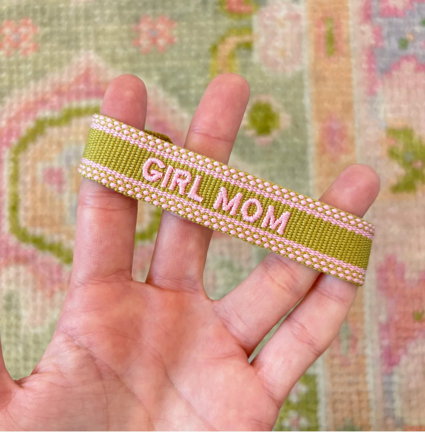 Girl Mom (Chartreuse/ Pink) - TKC