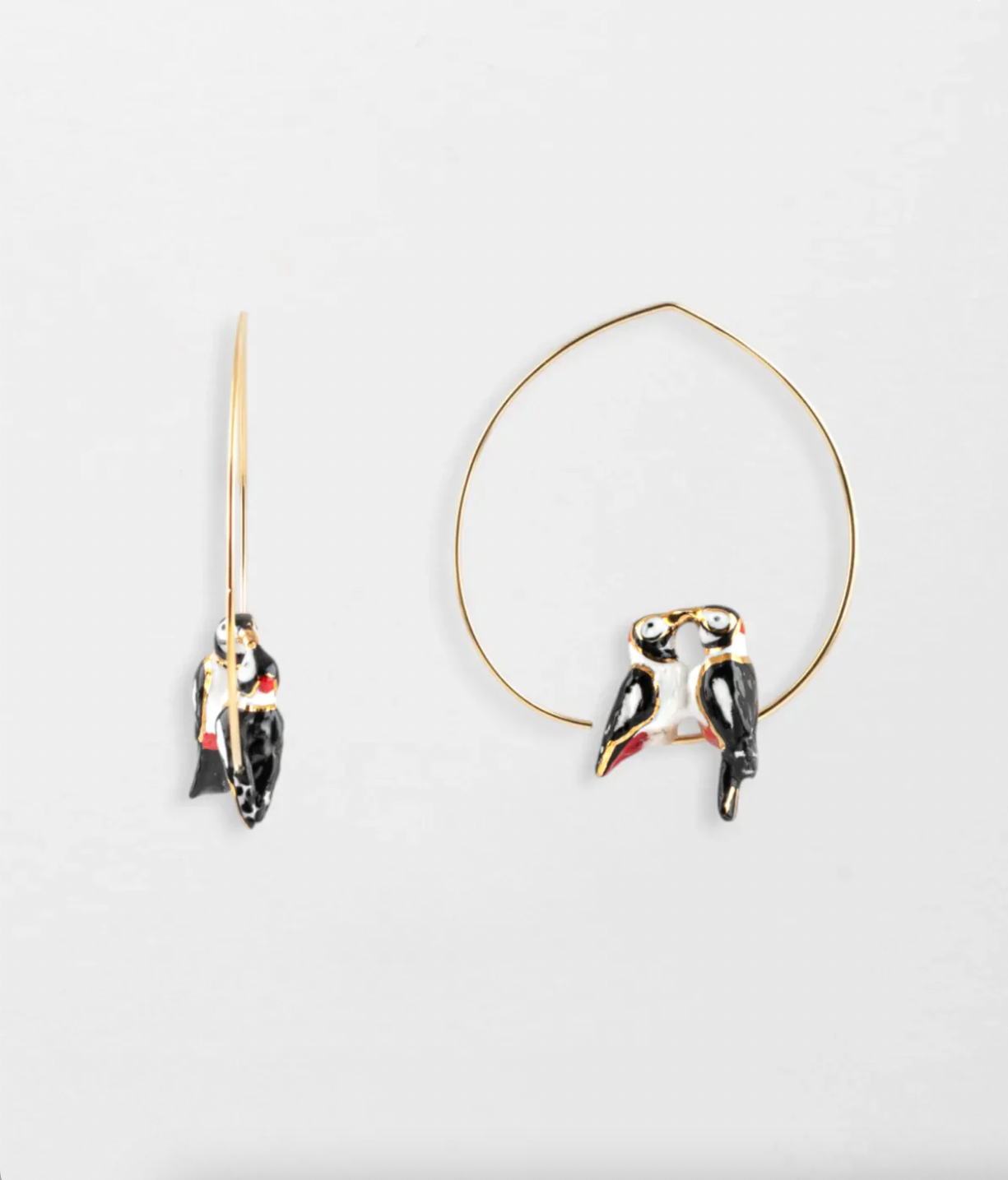 Nach - Creole Woodpeckers Hoop Earrings