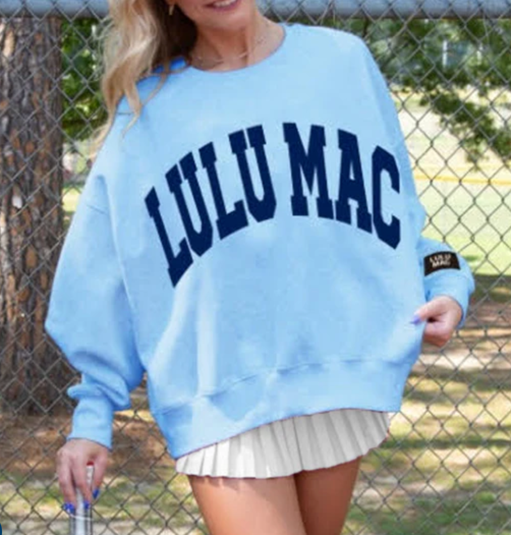Lulu Mac - Puff Sweatshirt (Baby Blue/Navy)